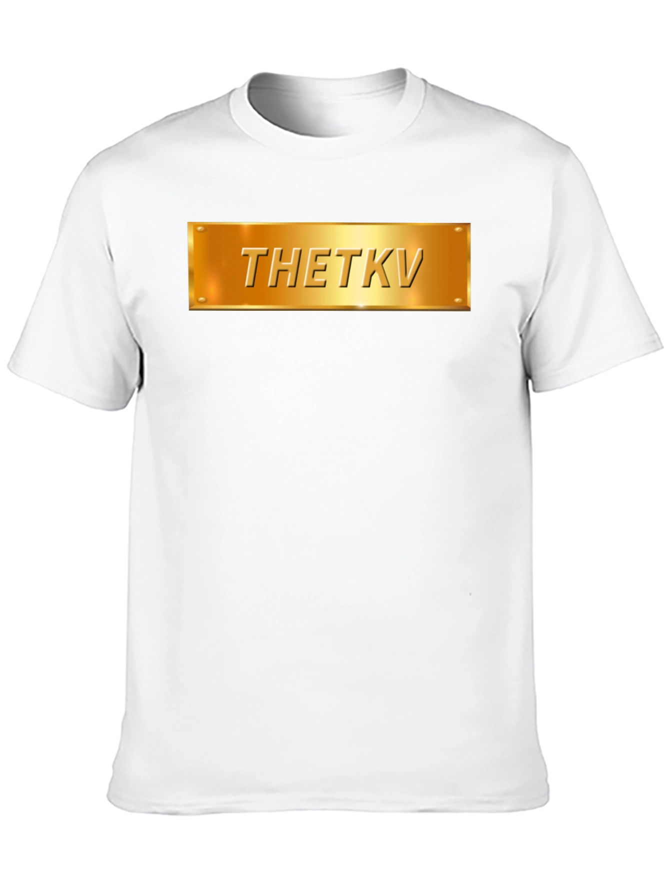 Thetkv Black Graphic Tee - Gold Plate Design