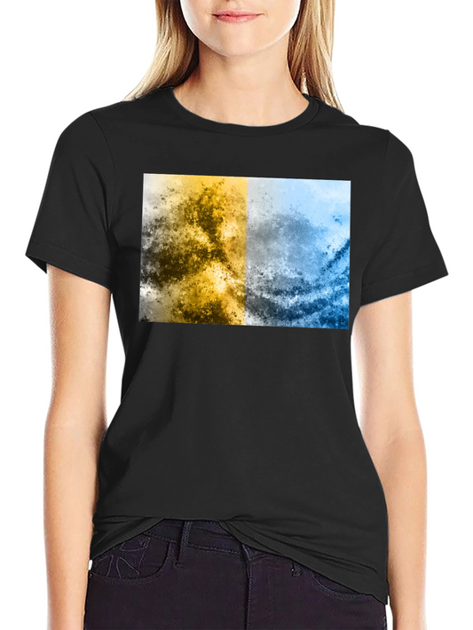 Abstract Two-Tone Graphic Tee