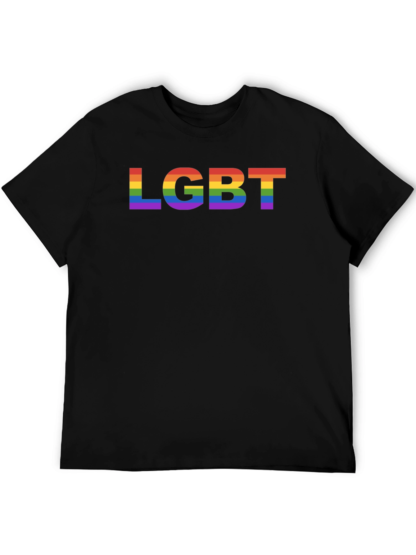 LGBT Pride Rainbow Black T-Shirt
