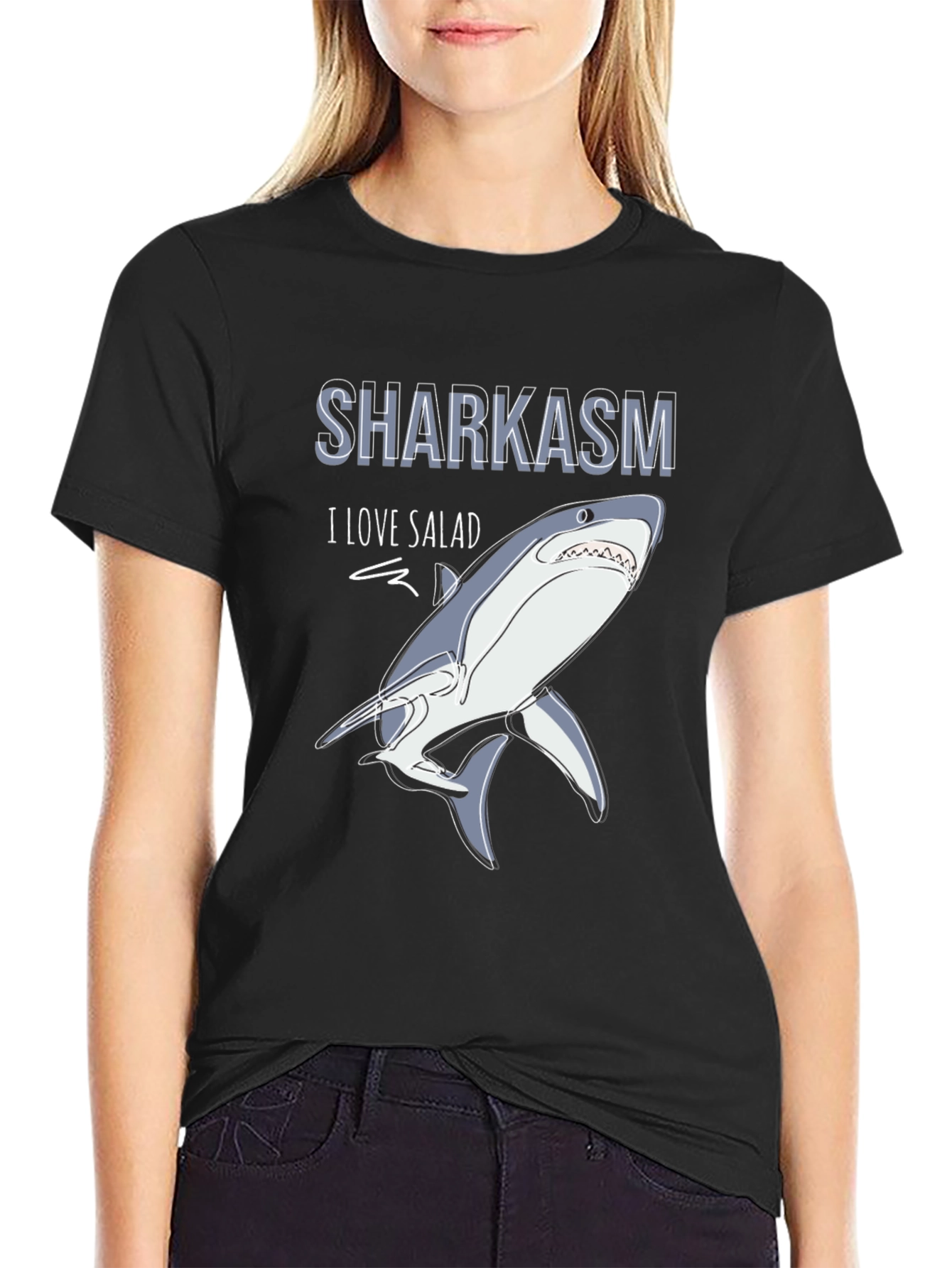 Sharkasm T-Shirt - I Love Salad