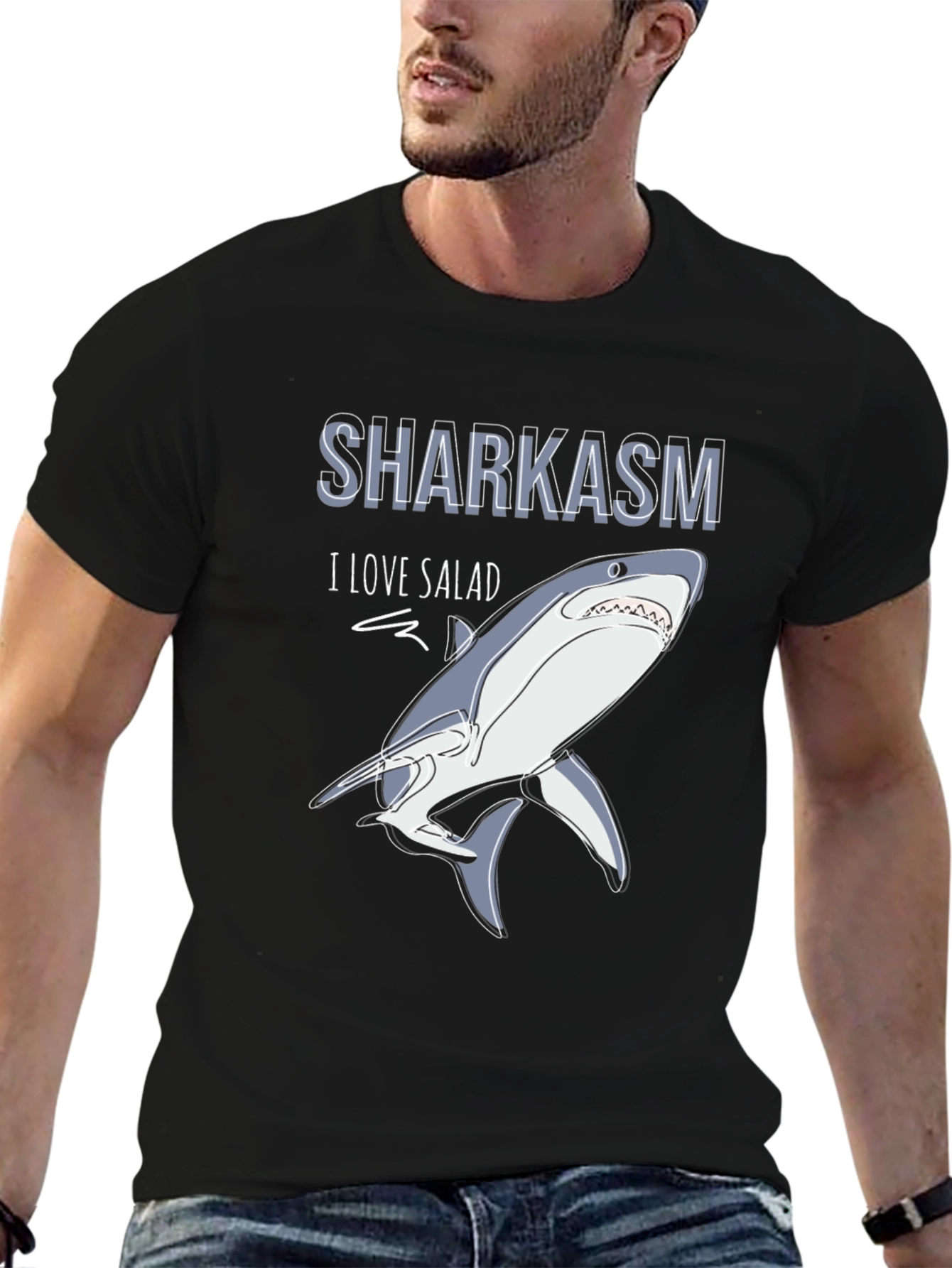 Sharkasm T-Shirt - I Love Salad