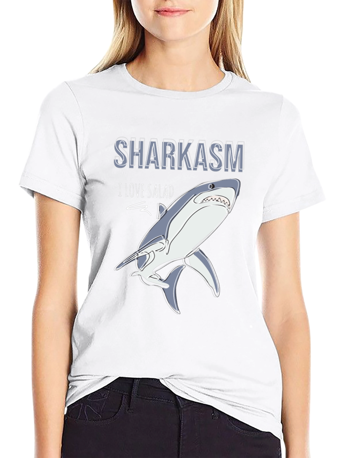 Sharkasm T-Shirt - I Love Salad