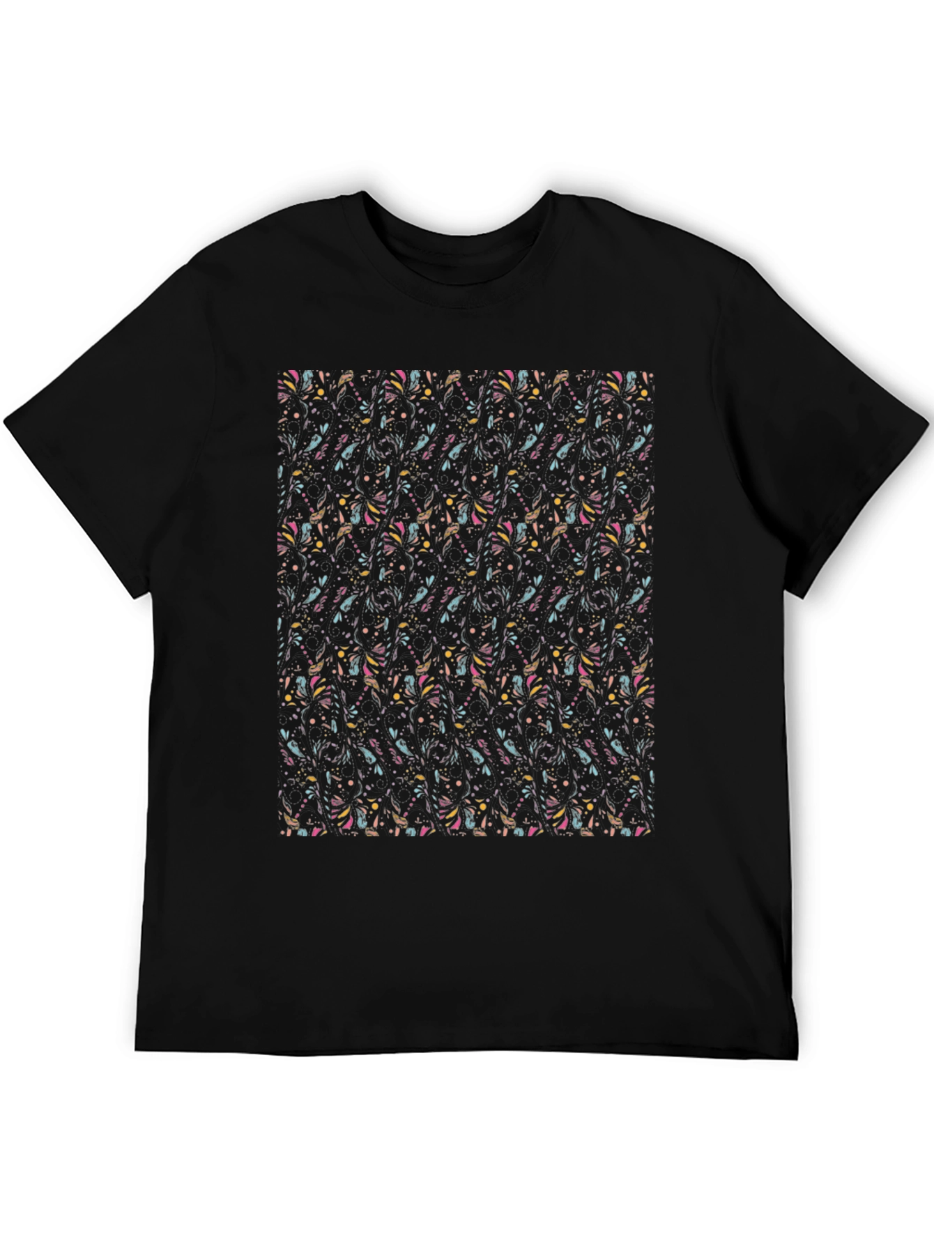 Funky Patterned Black Tee