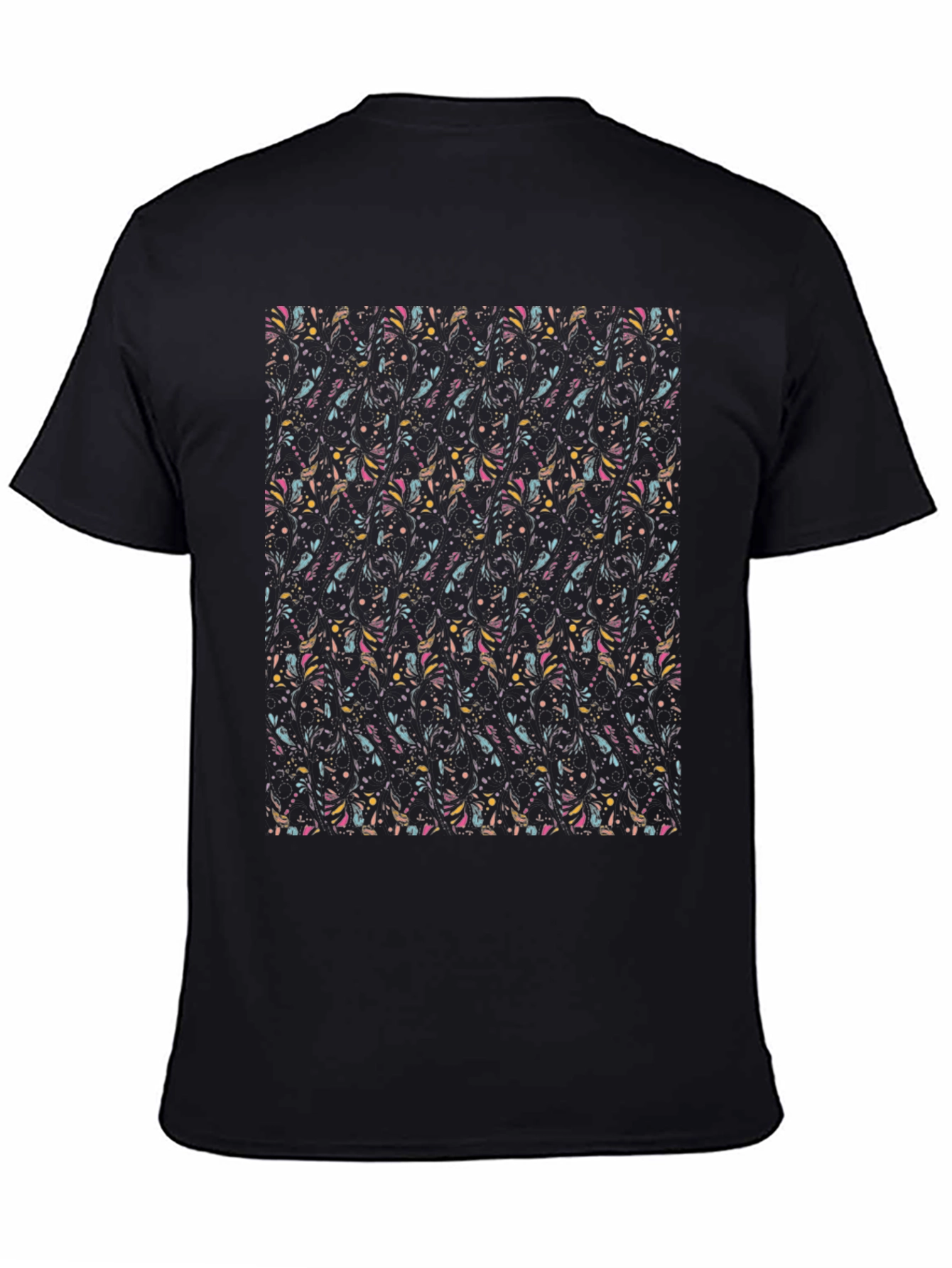Funky Patterned Black Tee