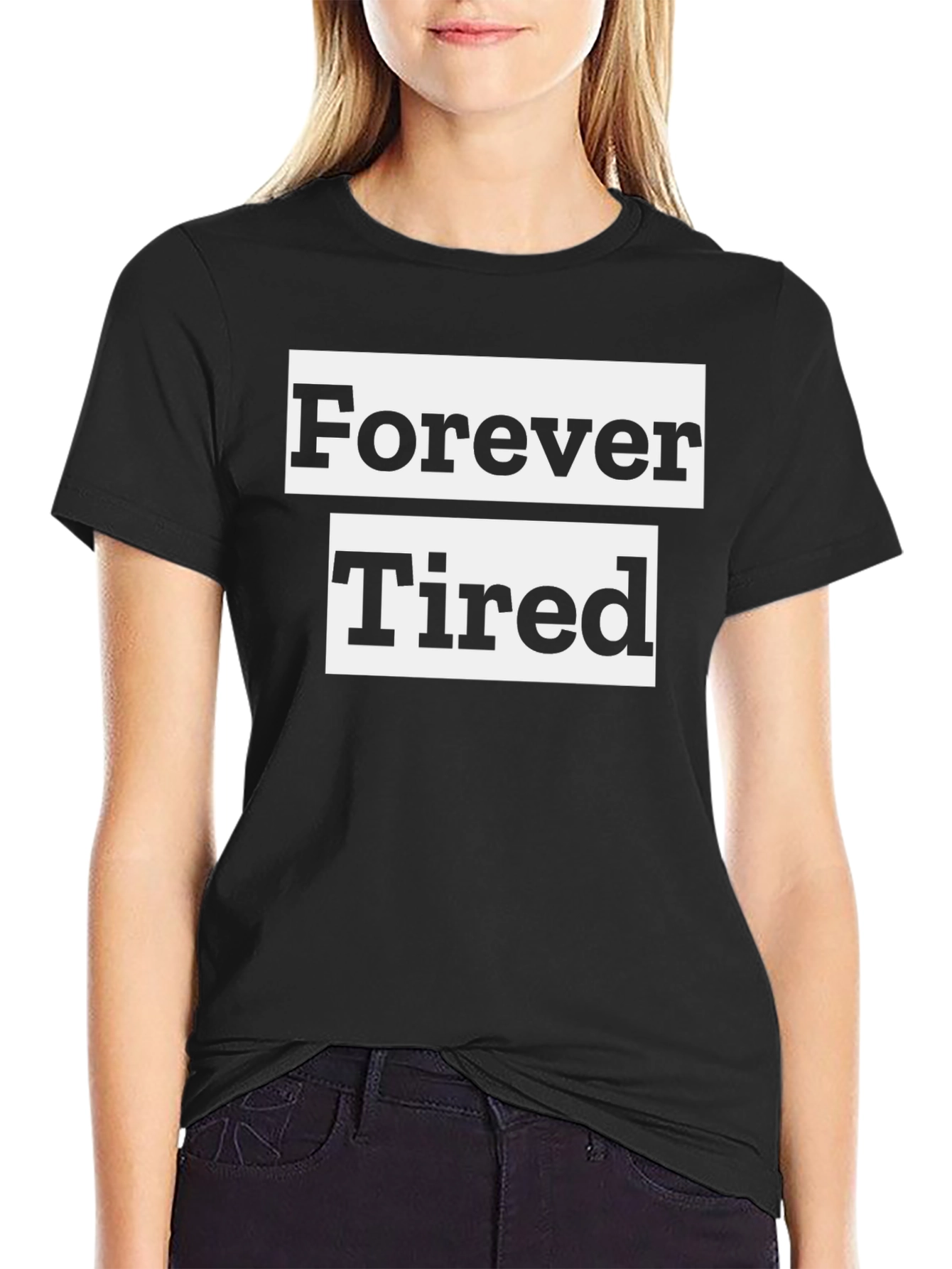 Forever Tired Graphic T-Shirt - Black