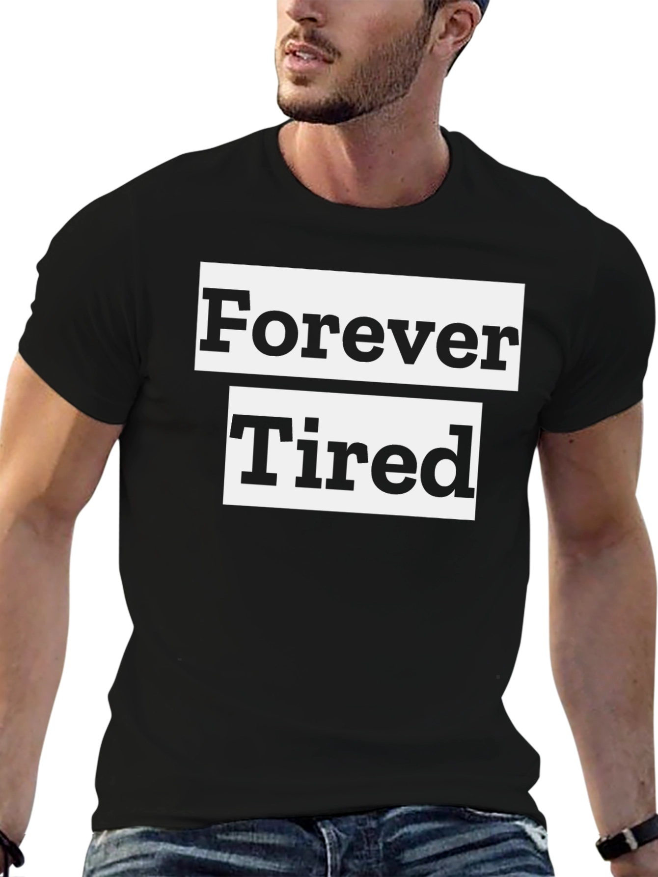 Forever Tired Graphic T-Shirt - Black