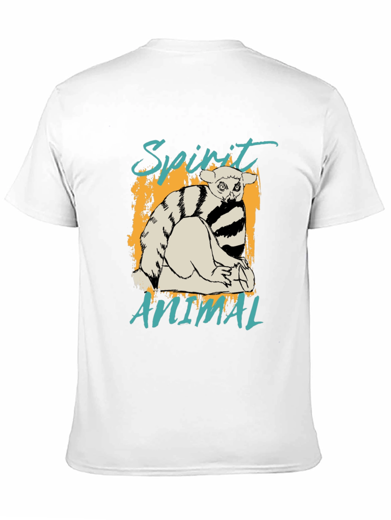 Spirit Animal Lemur Graphic Black T-Shirt