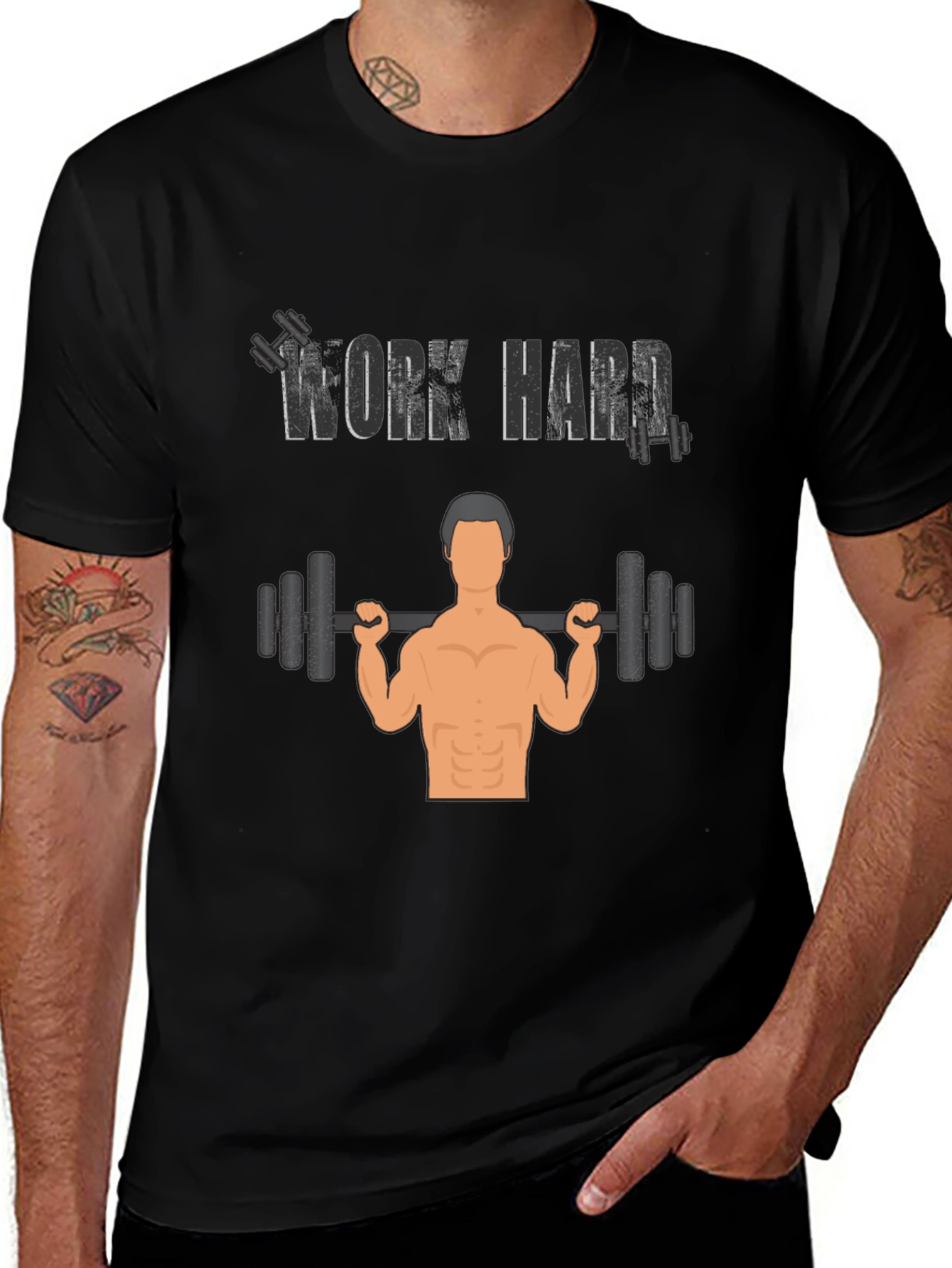 Work Hard Gym T-Shirt - Fitness Apparel