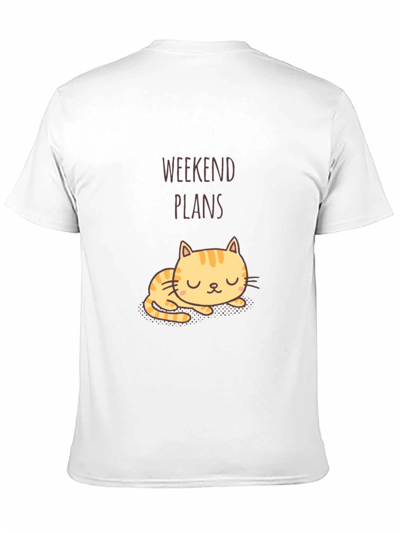 Weekend Plans Cat Graphic Tee - Black