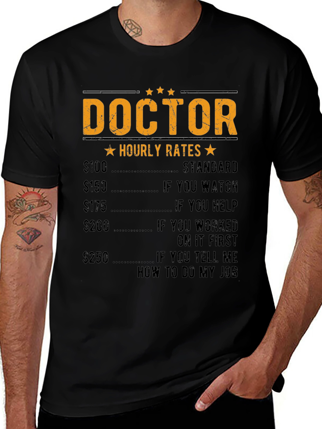Doctor Hourly Rate Funny T-Shirt
