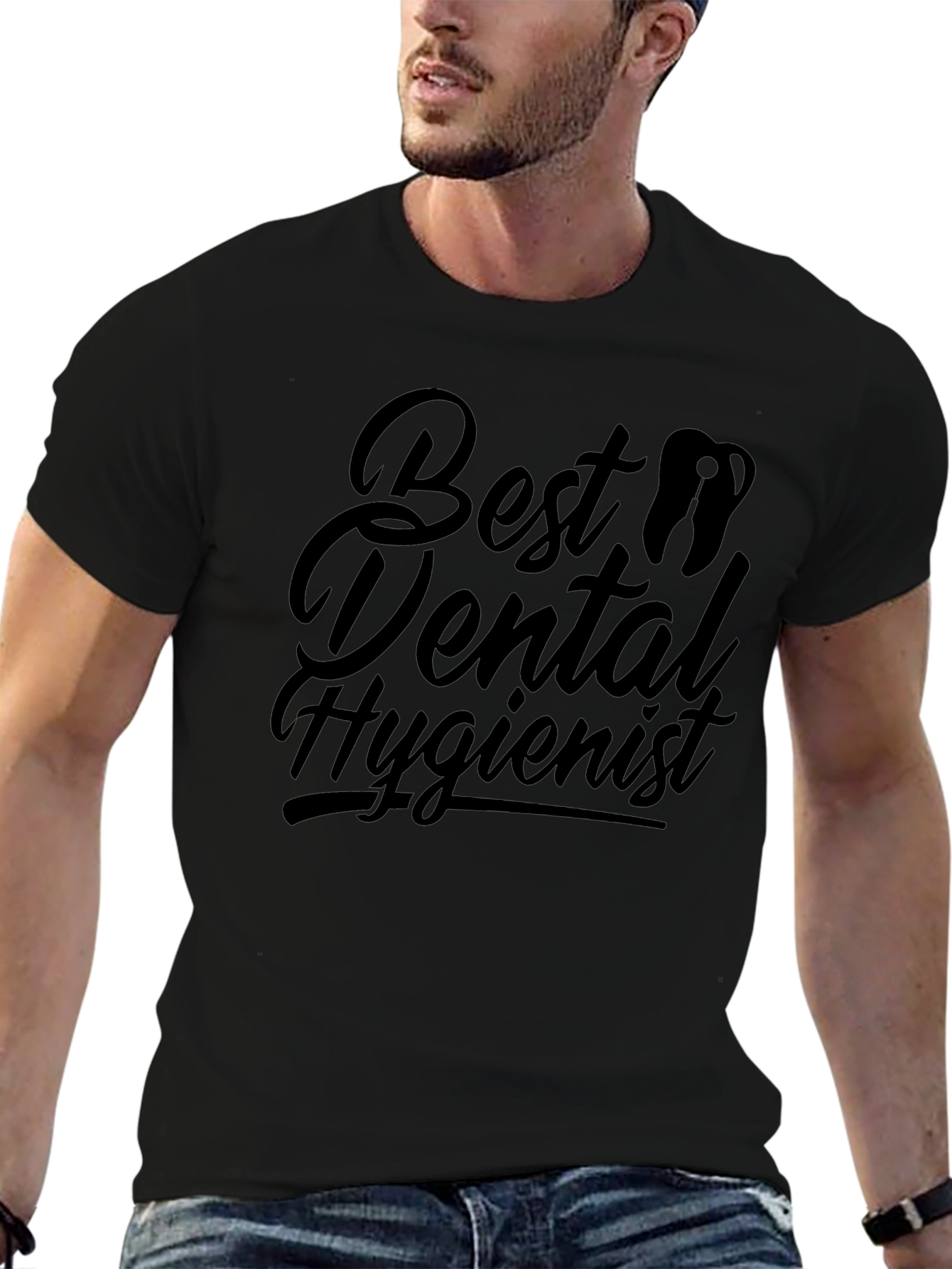 Best Dental Hygienist Black T-Shirt