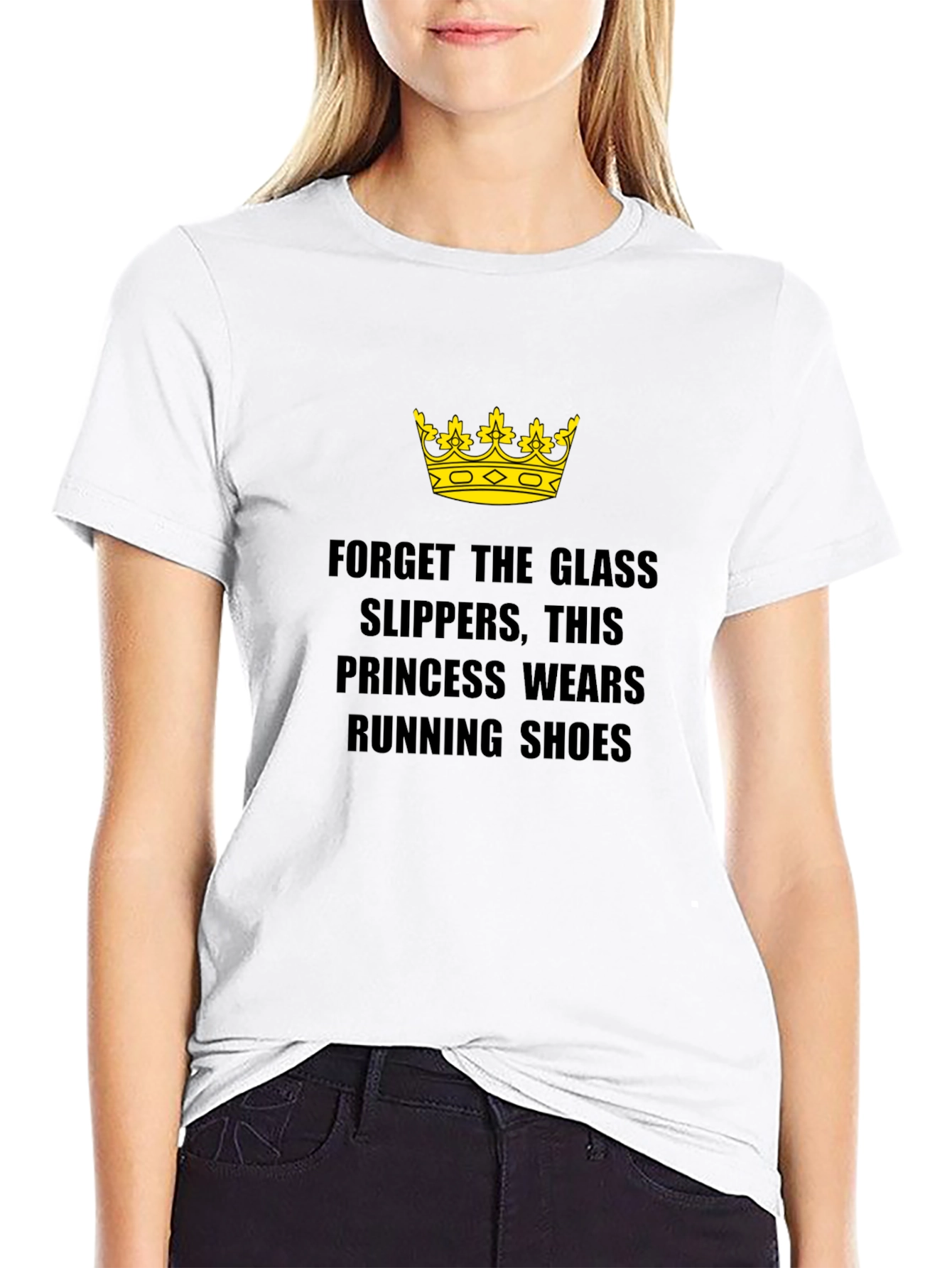 Princess Running Shoes Black T-Shirt