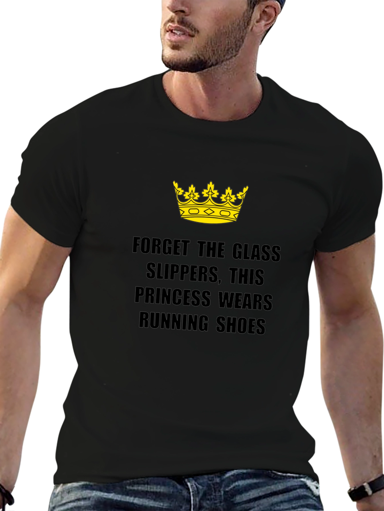 Princess Running Shoes Black T-Shirt