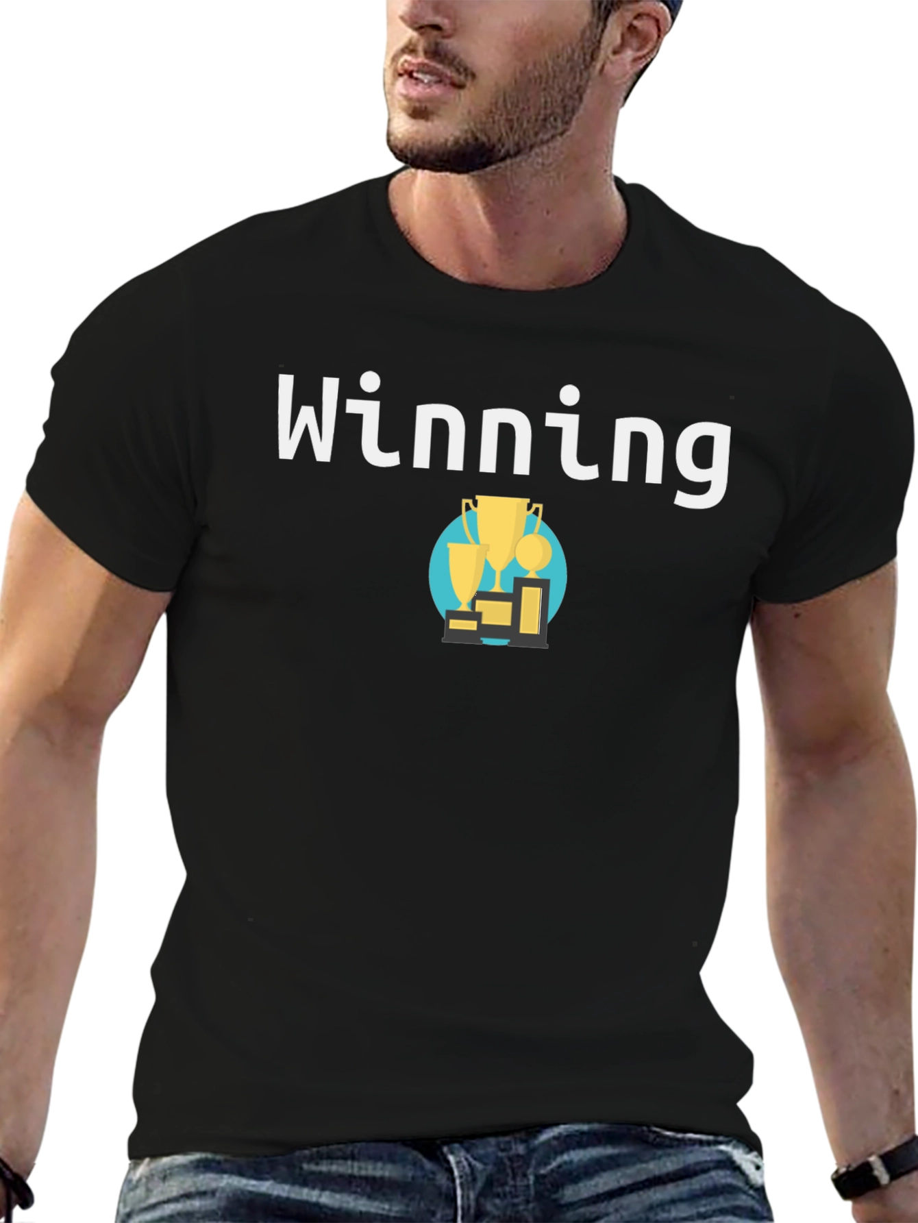 Winning T-Shirt - Black Graphic Tee