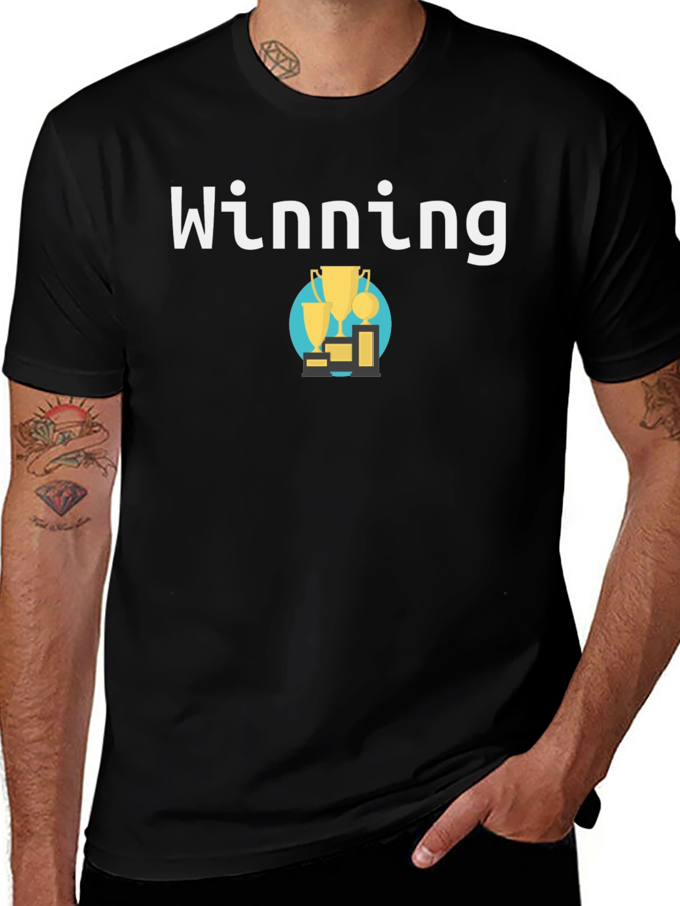 Winning T-Shirt - Black Graphic Tee