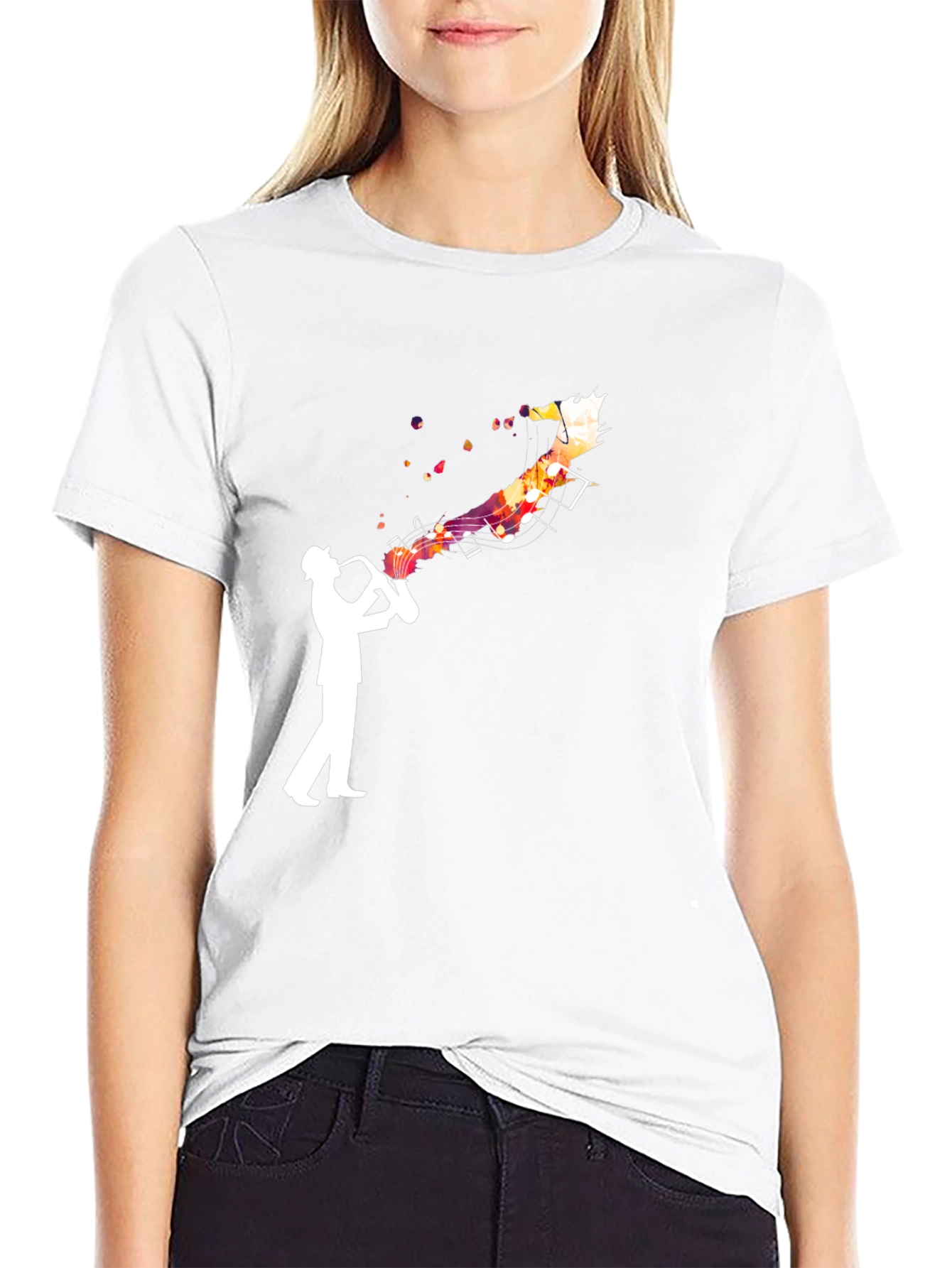 Jazz Musician Graphic Tee - Black