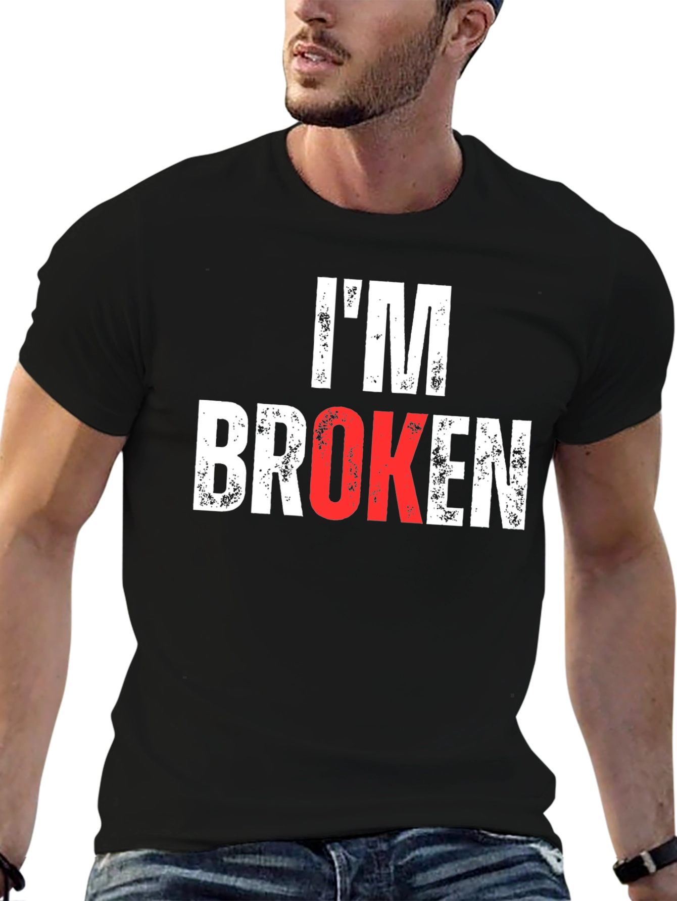 Im Broken Graphic Tee - Mens Black T-Shirt