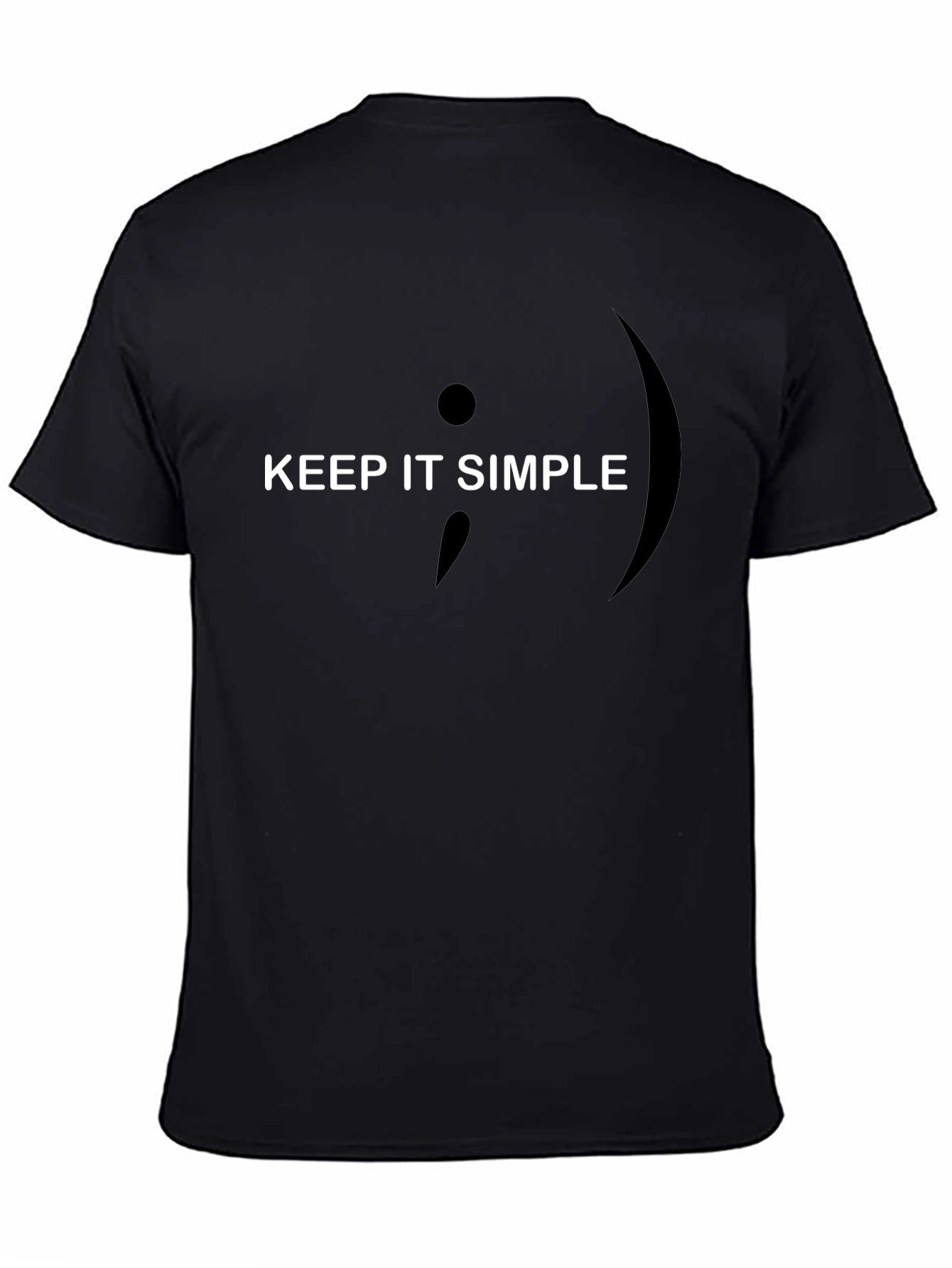 Keep It Simple Semicolon T-Shirt - Black