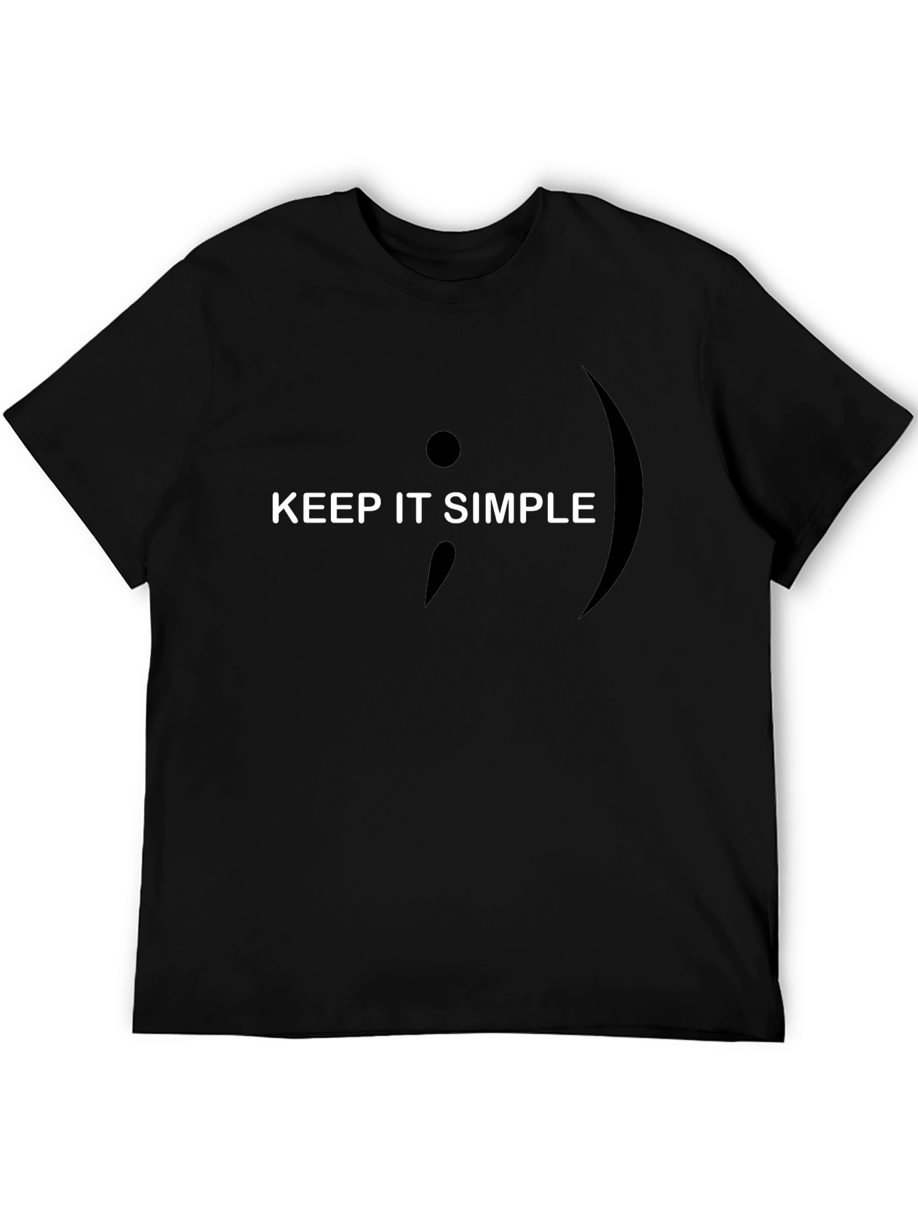 Keep It Simple Semicolon T-Shirt - Black