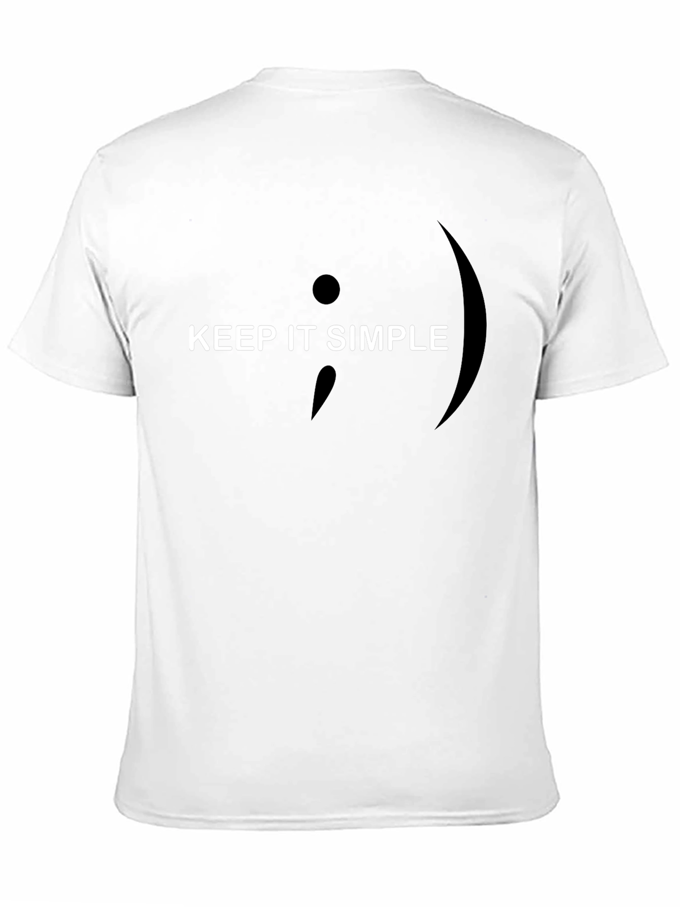 Keep It Simple Semicolon T-Shirt - Black