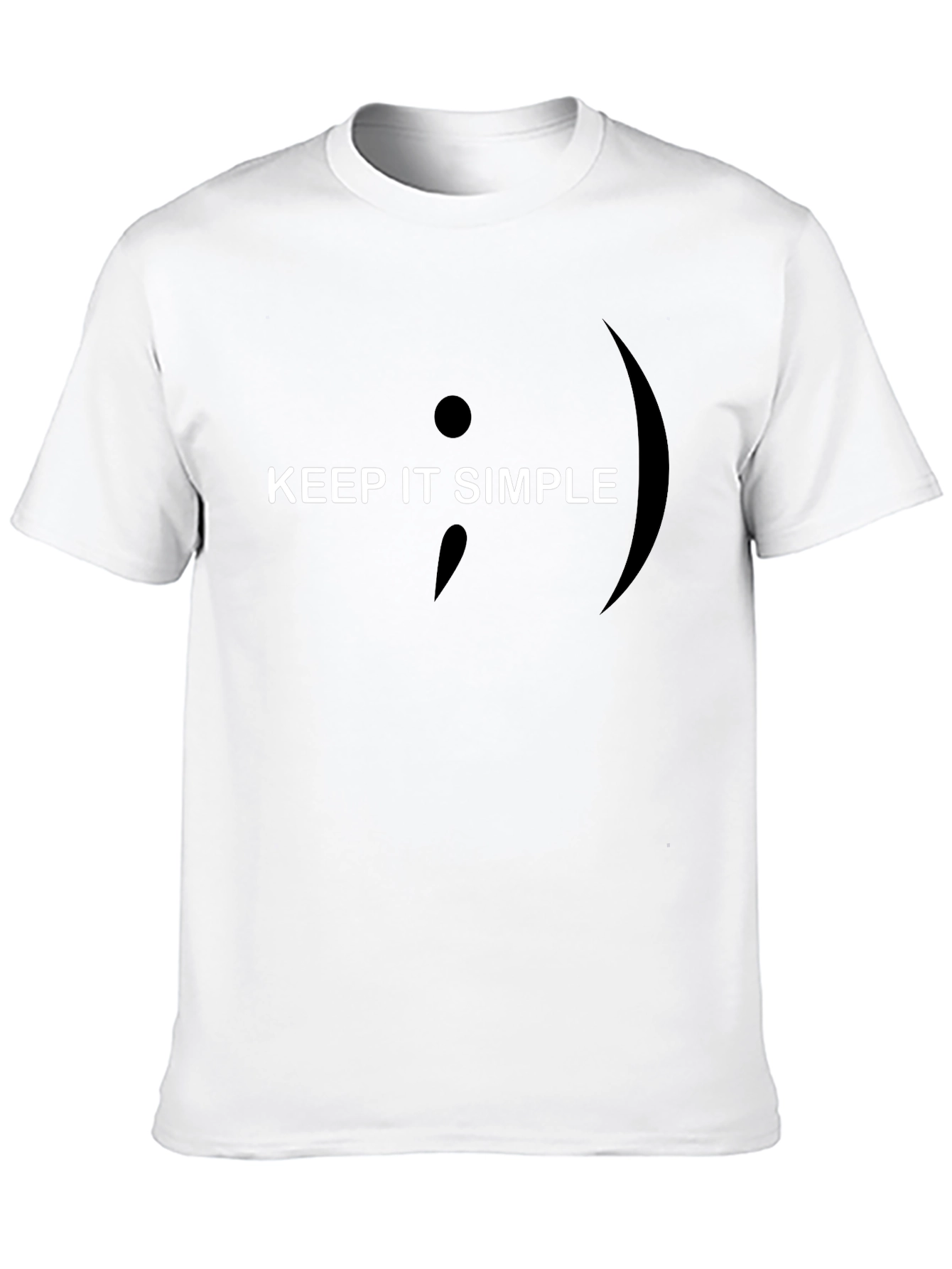Keep It Simple Semicolon T-Shirt - Black