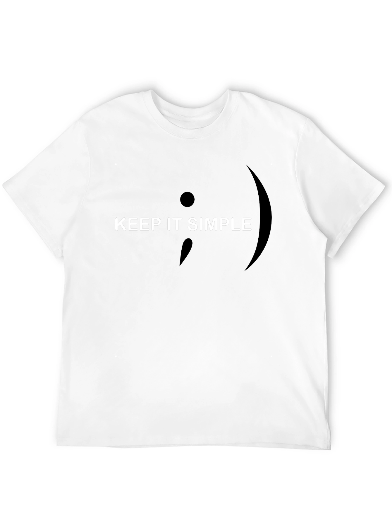 Keep It Simple Semicolon T-Shirt - Black