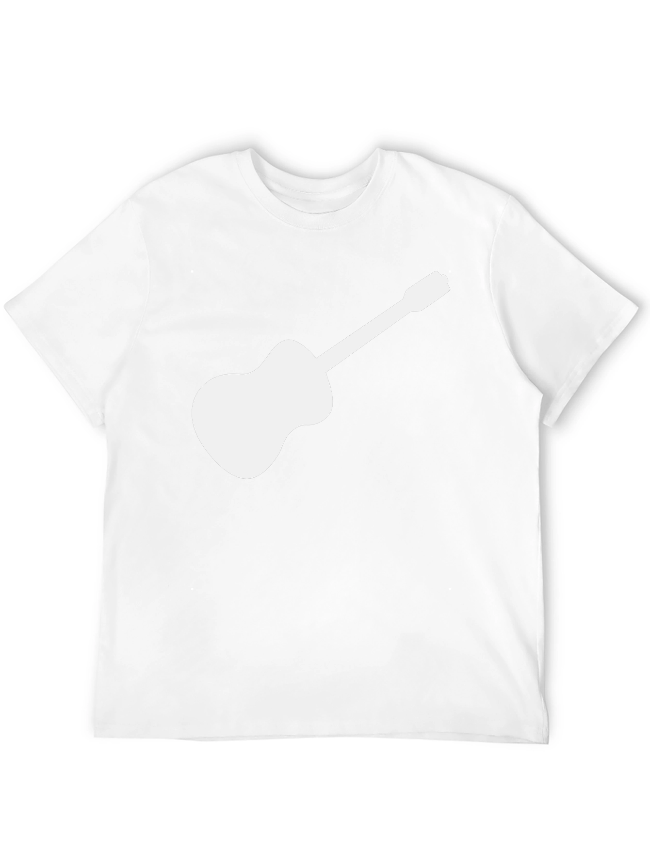 Guitar Graphic Tee - Black Cotton T-Shirt
