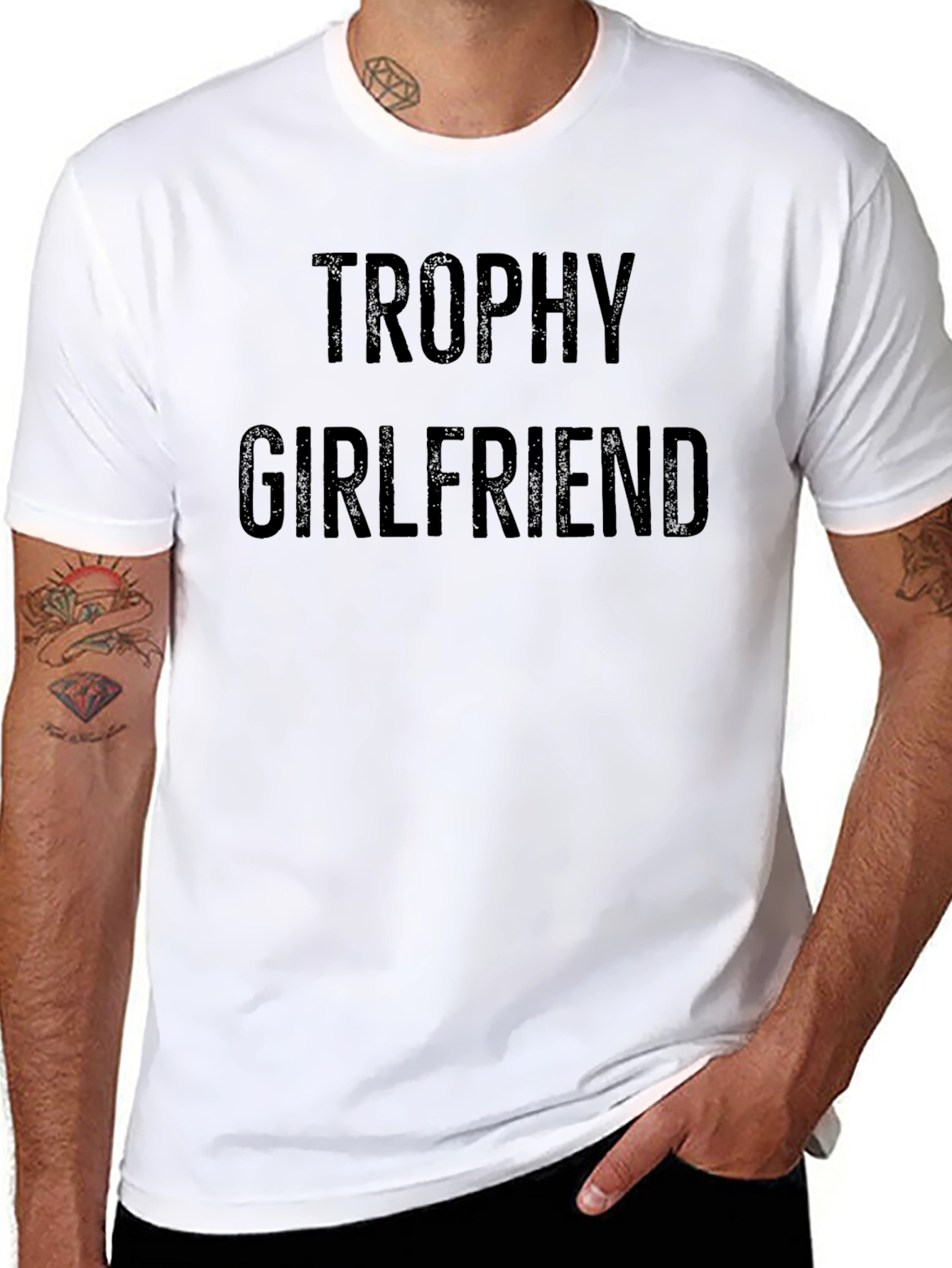 Trophy Girlfriend Graphic Tee - Bold Statement T-Shirt