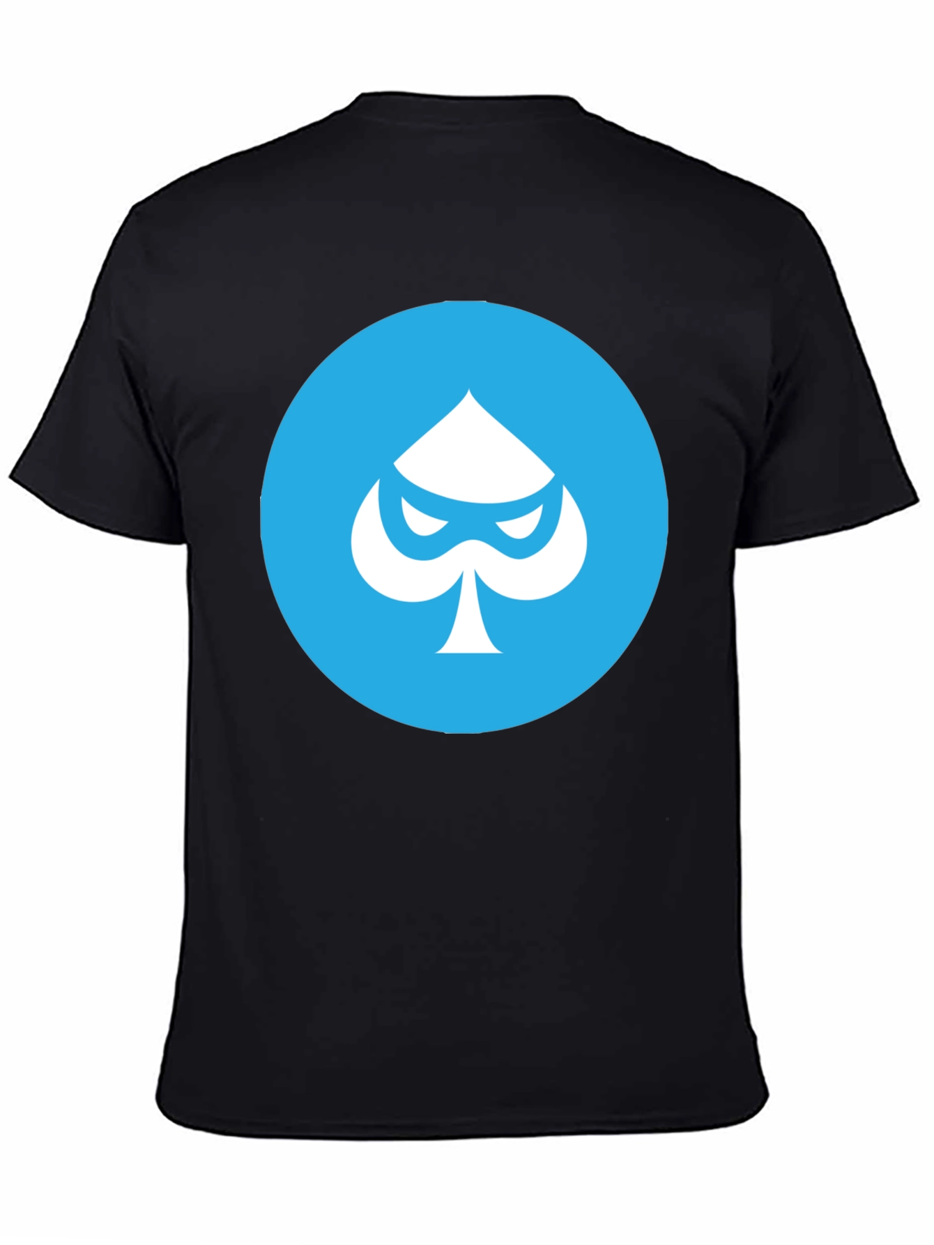 Black T-Shirt with Spade Graphic