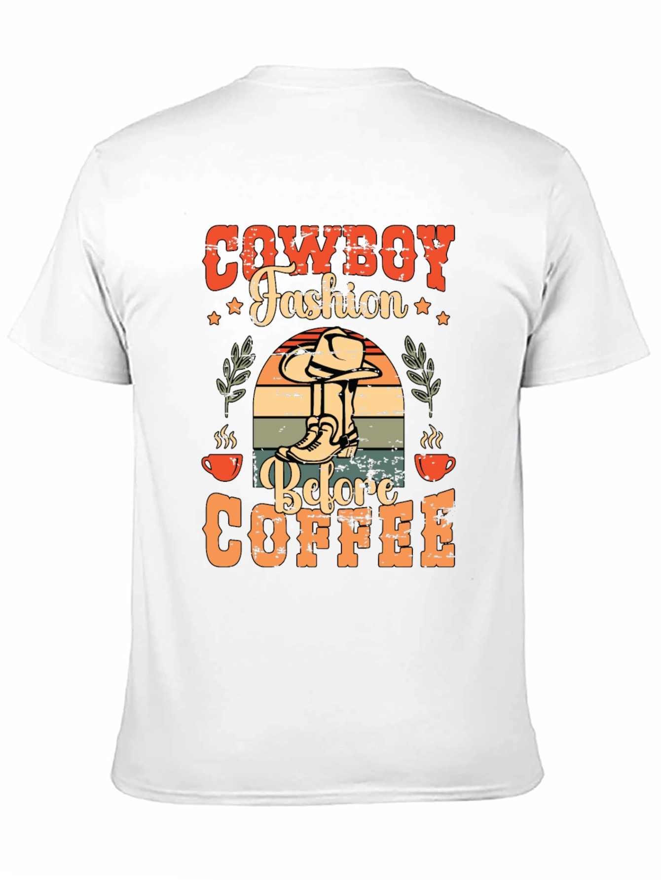 Cowboy Fashion Before Coffee Graphic T-Shirt