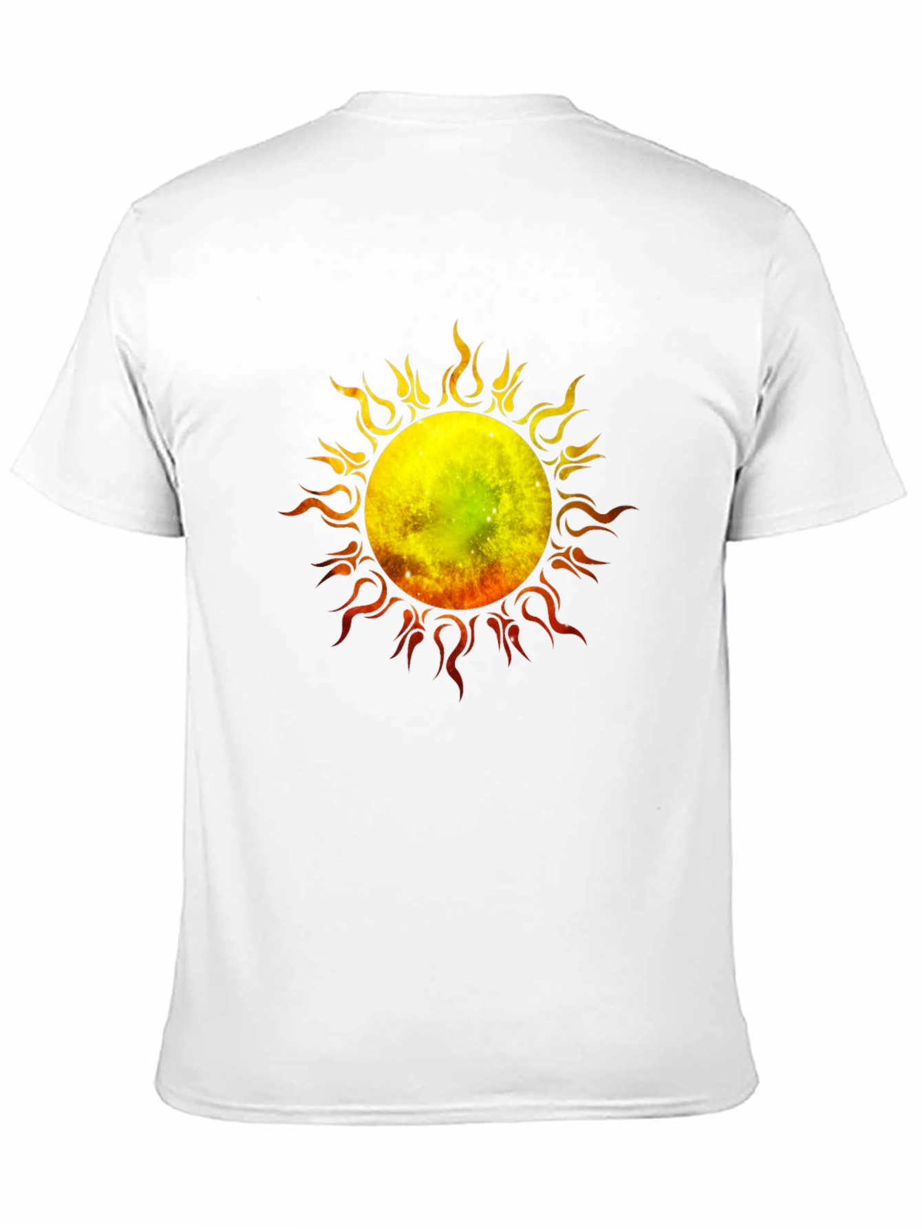 Flaming Sun Graphic Black T-Shirt