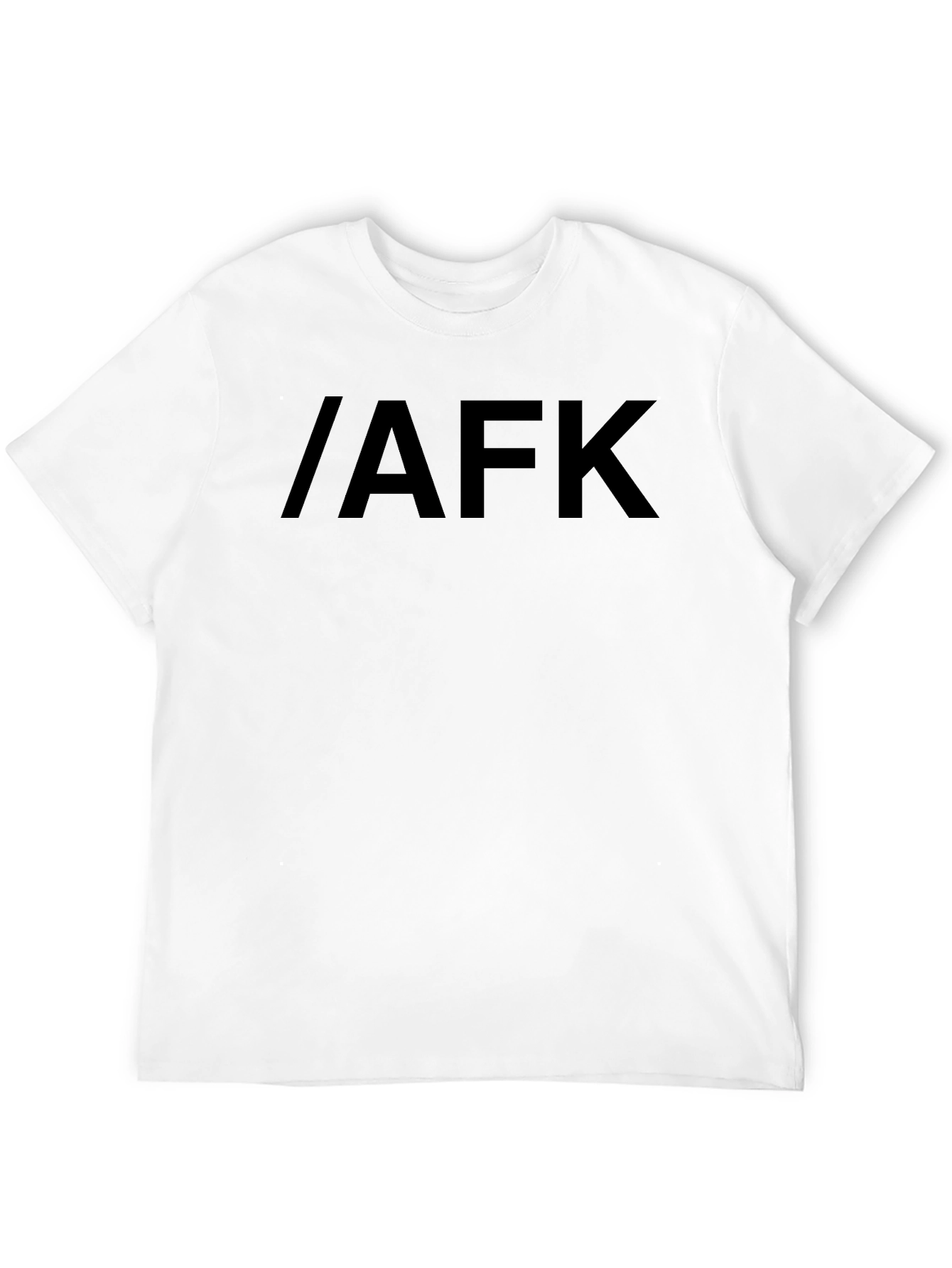 AFK Graphic Tee - Black Cotton Blend Casual Shirt