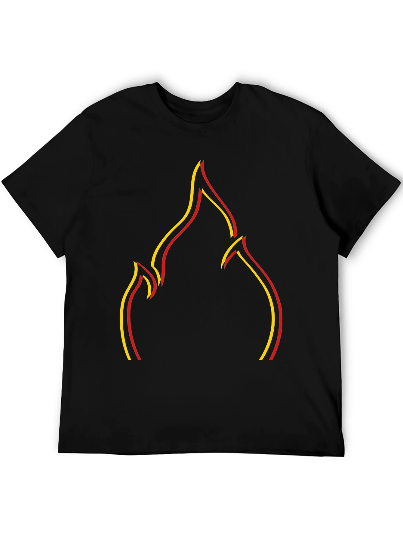 Flame Graphic Black T-Shirt - Mens