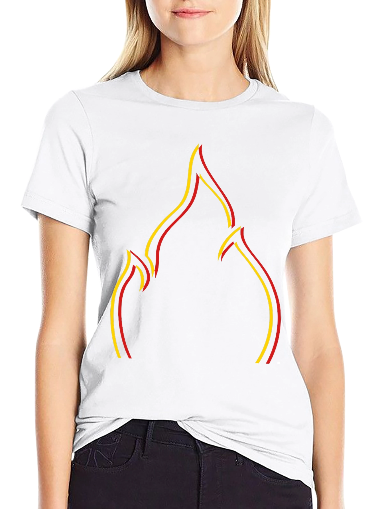Flame Graphic Black T-Shirt - Mens