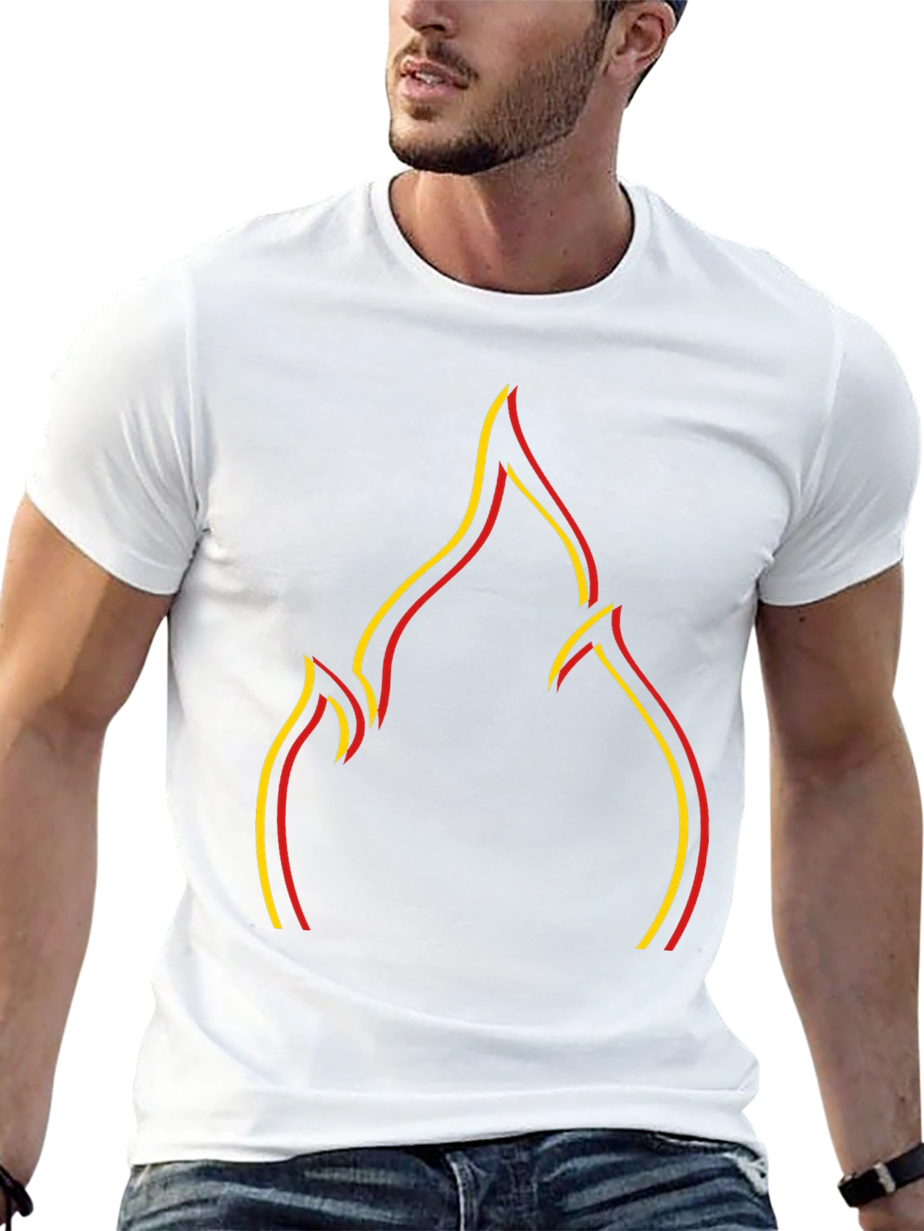 Flame Graphic Black T-Shirt - Mens