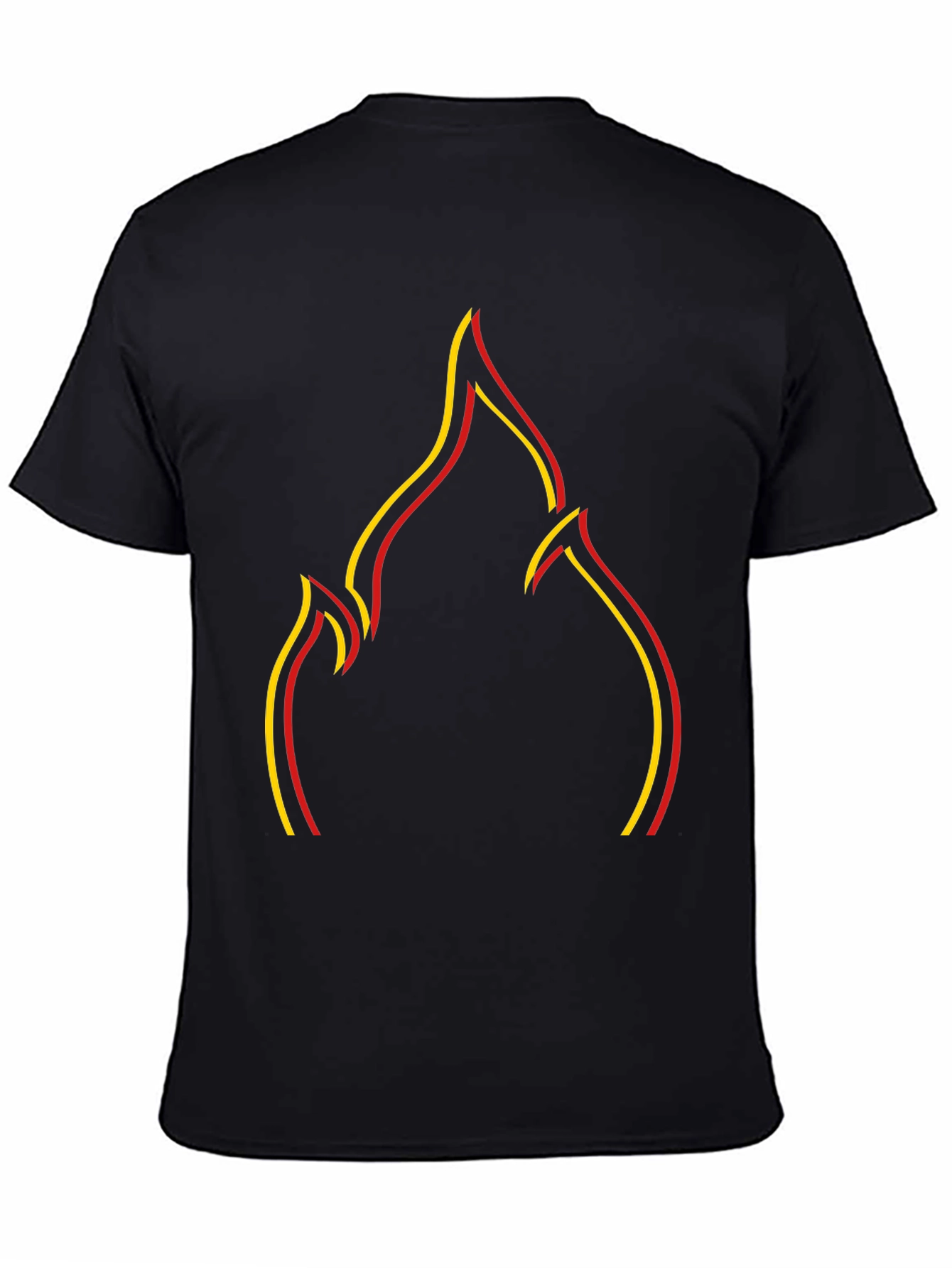 Flame Graphic Black T-Shirt - Mens