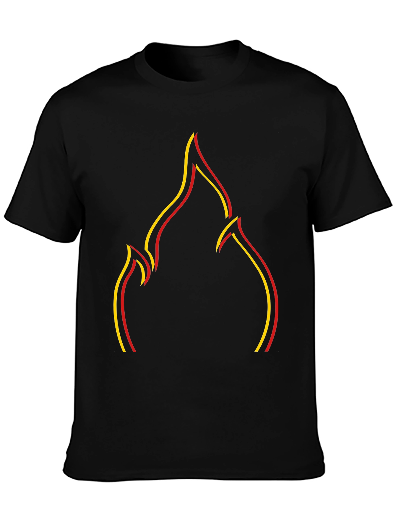 Flame Graphic Black T-Shirt - Mens