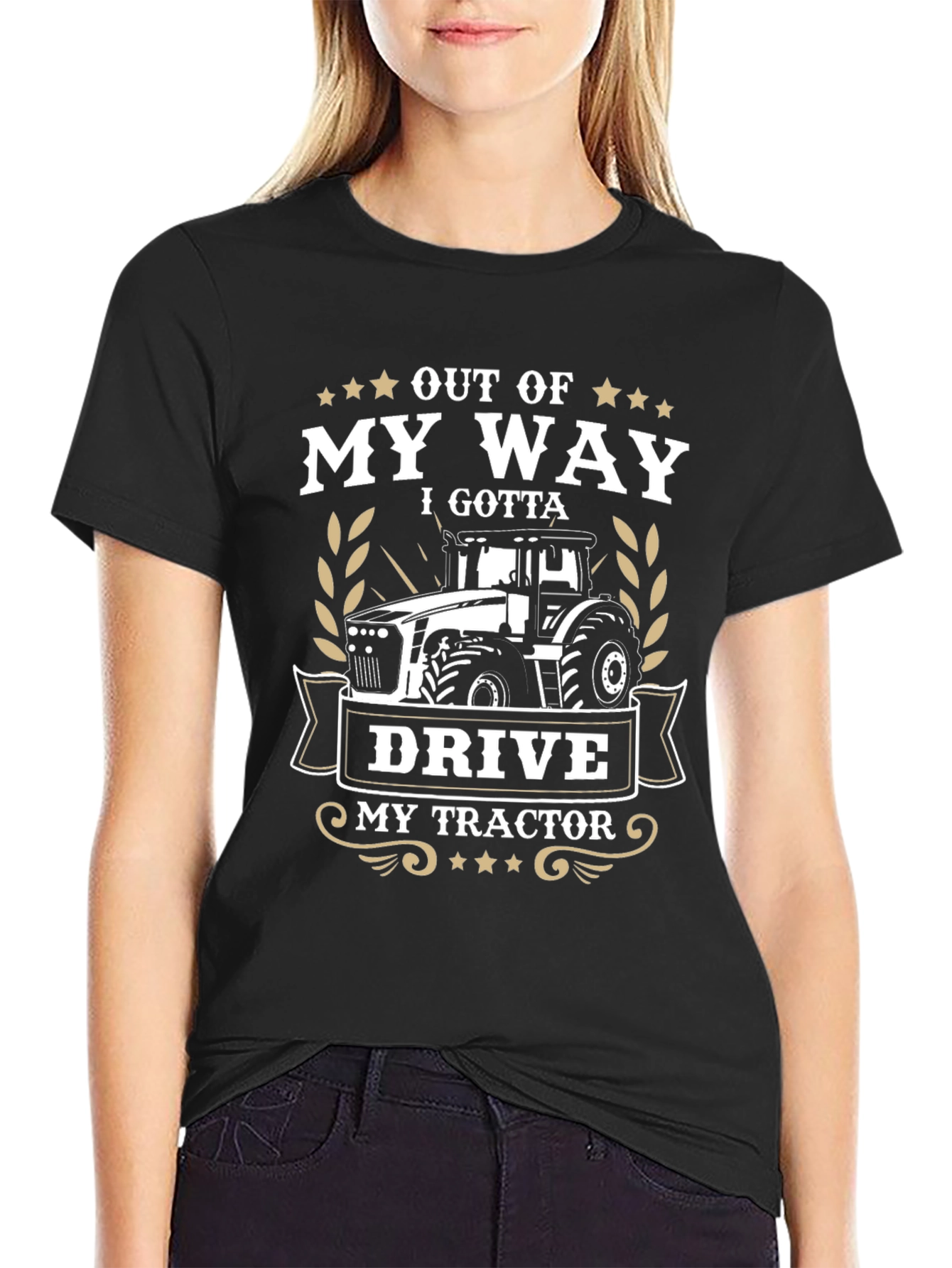 Out Of My Way Tractor Graphic T-Shirt