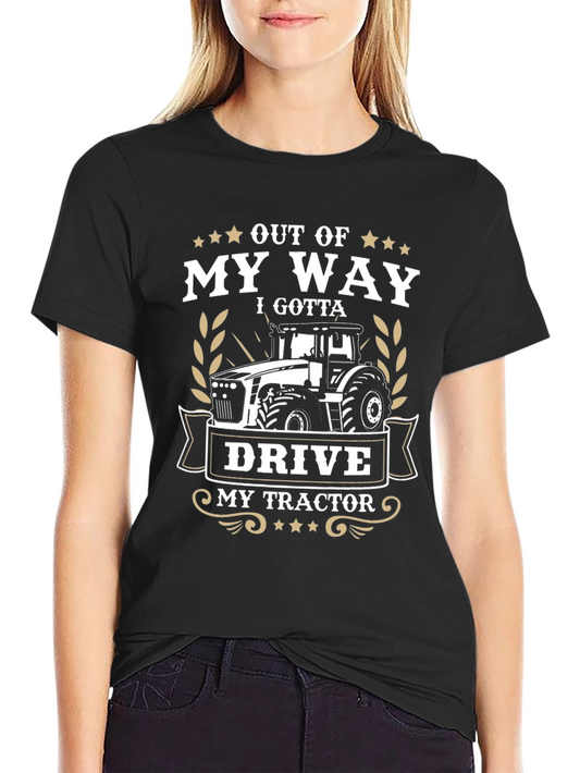 Out Of My Way Tractor Graphic T-Shirt