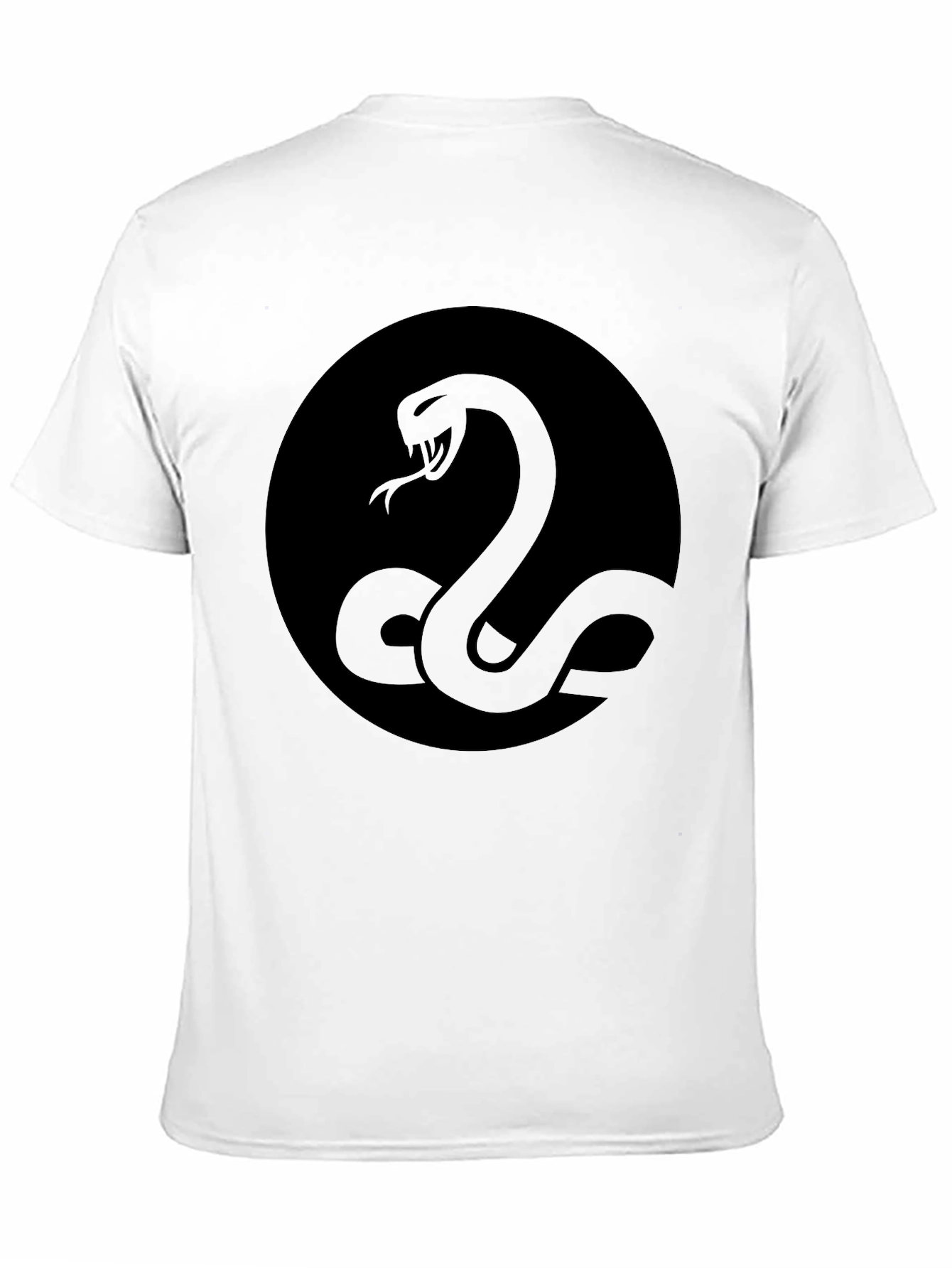 Mens Black Snake Graphic T-Shirt - Stylish Serpent Design