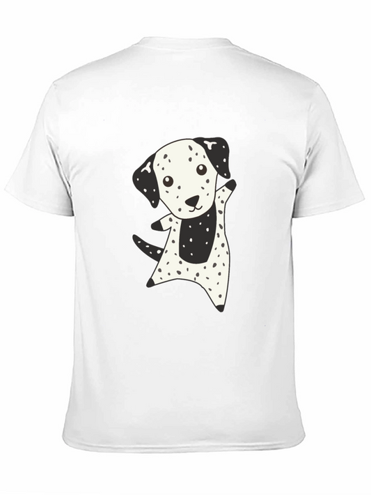 Cute Dalmatian Dog Graphic Black T-Shirt