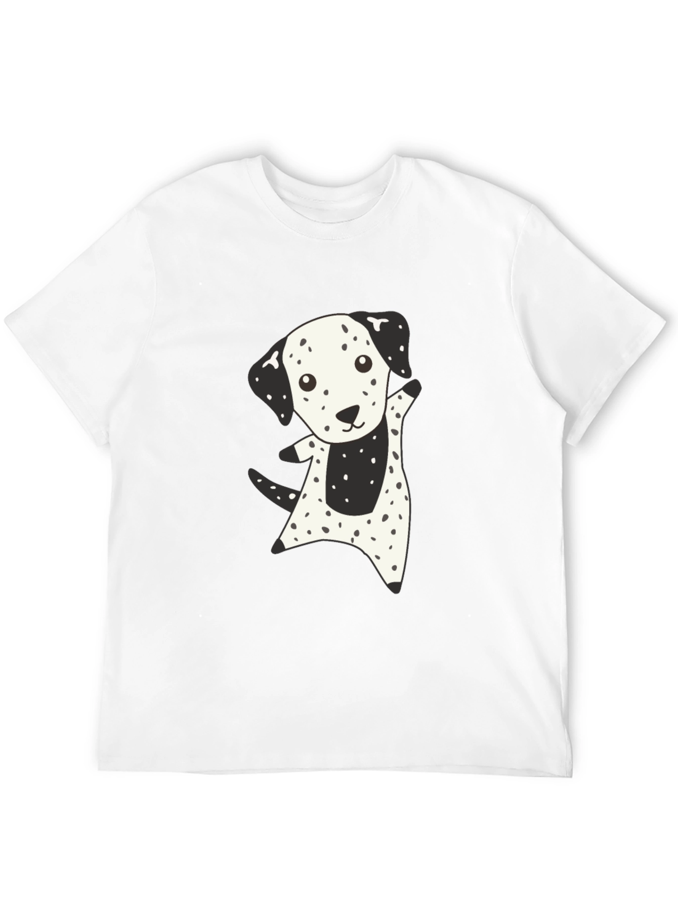 Cute Dalmatian Dog Graphic Black T-Shirt