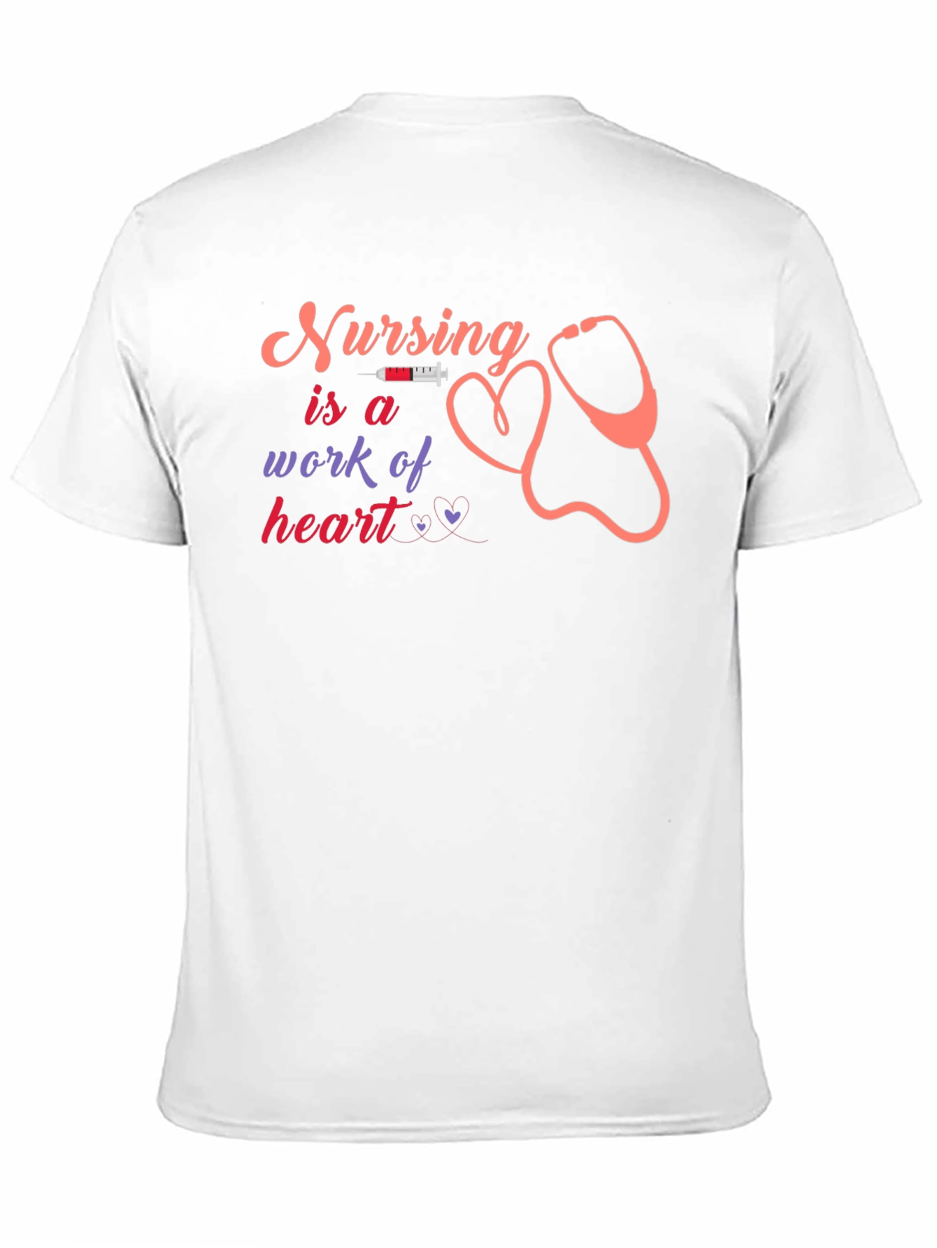 Nursing is a Work of Heart Black T-Shirt