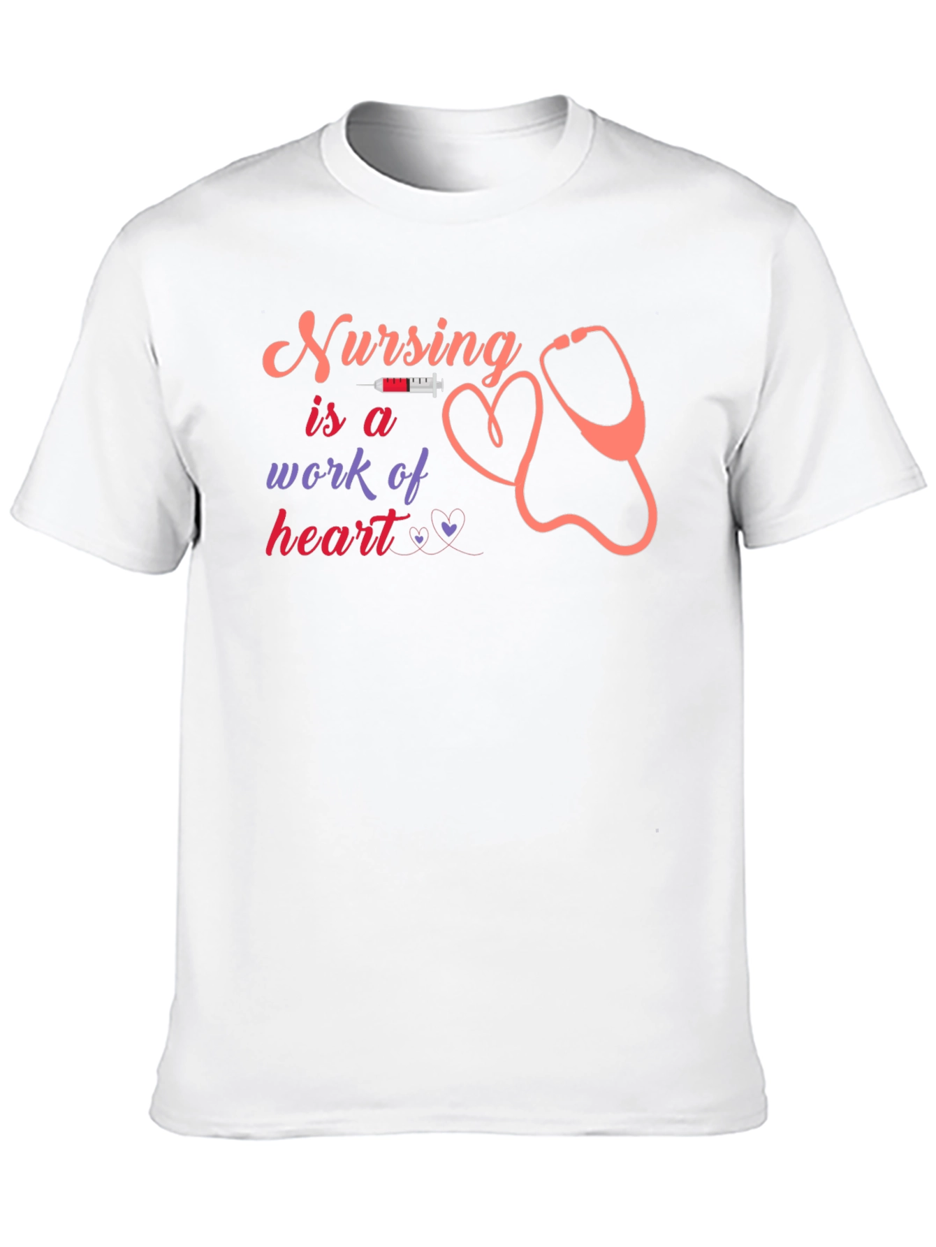 Nursing is a Work of Heart Black T-Shirt