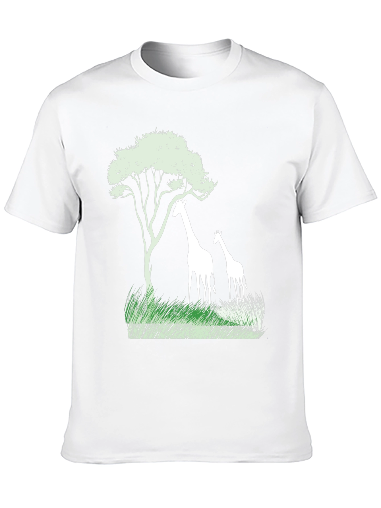 Giraffe Silhouette Graphic Tee - Black