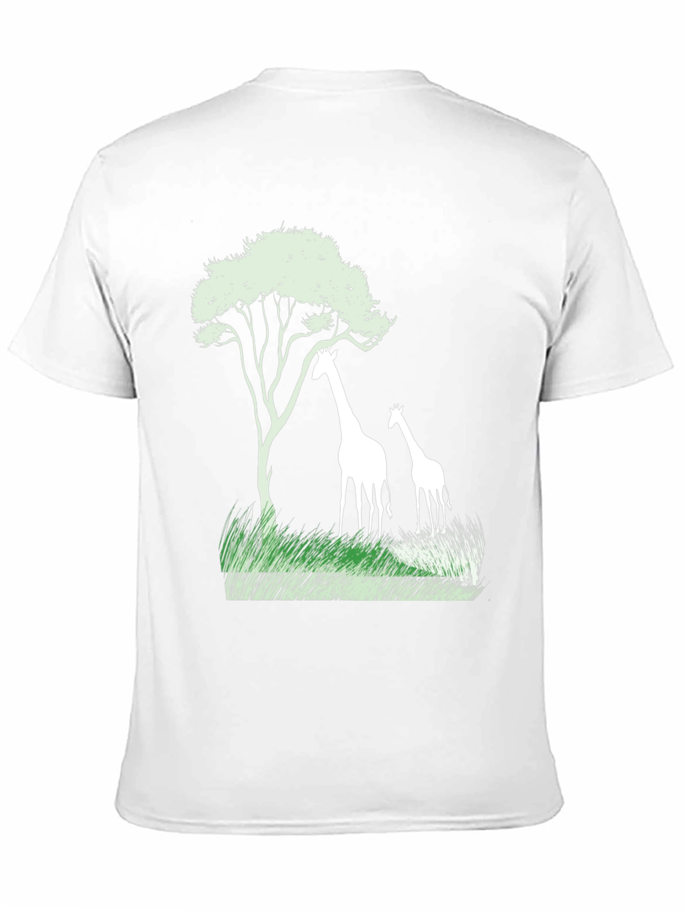 Giraffe Silhouette Graphic Tee - Black