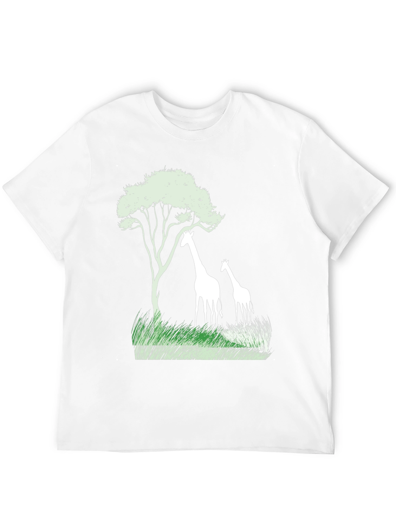Giraffe Silhouette Graphic Tee - Black