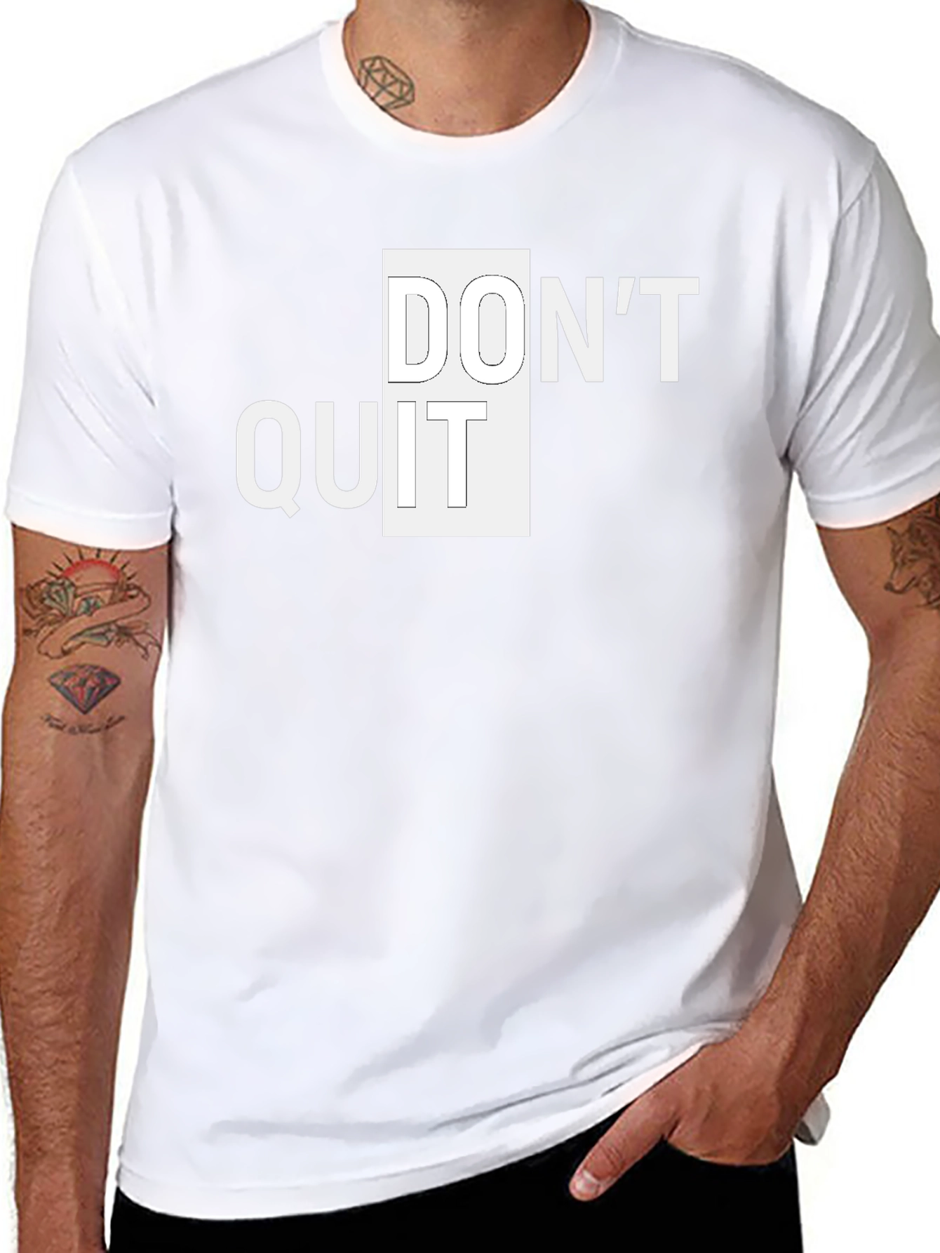 Dont Quit Graphic Tee - Motivational Black T-Shirt
