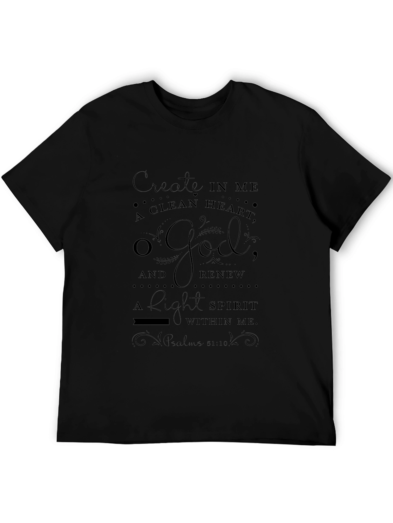Faith-Inspired Graphic T-Shirt - Clean Heart O God