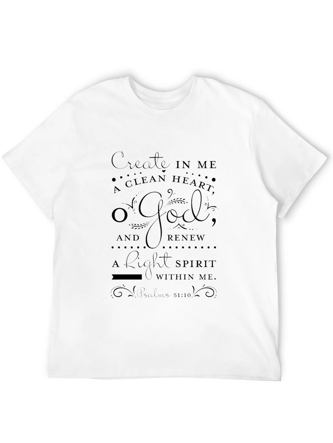 Faith-Inspired Graphic T-Shirt - Clean Heart O God